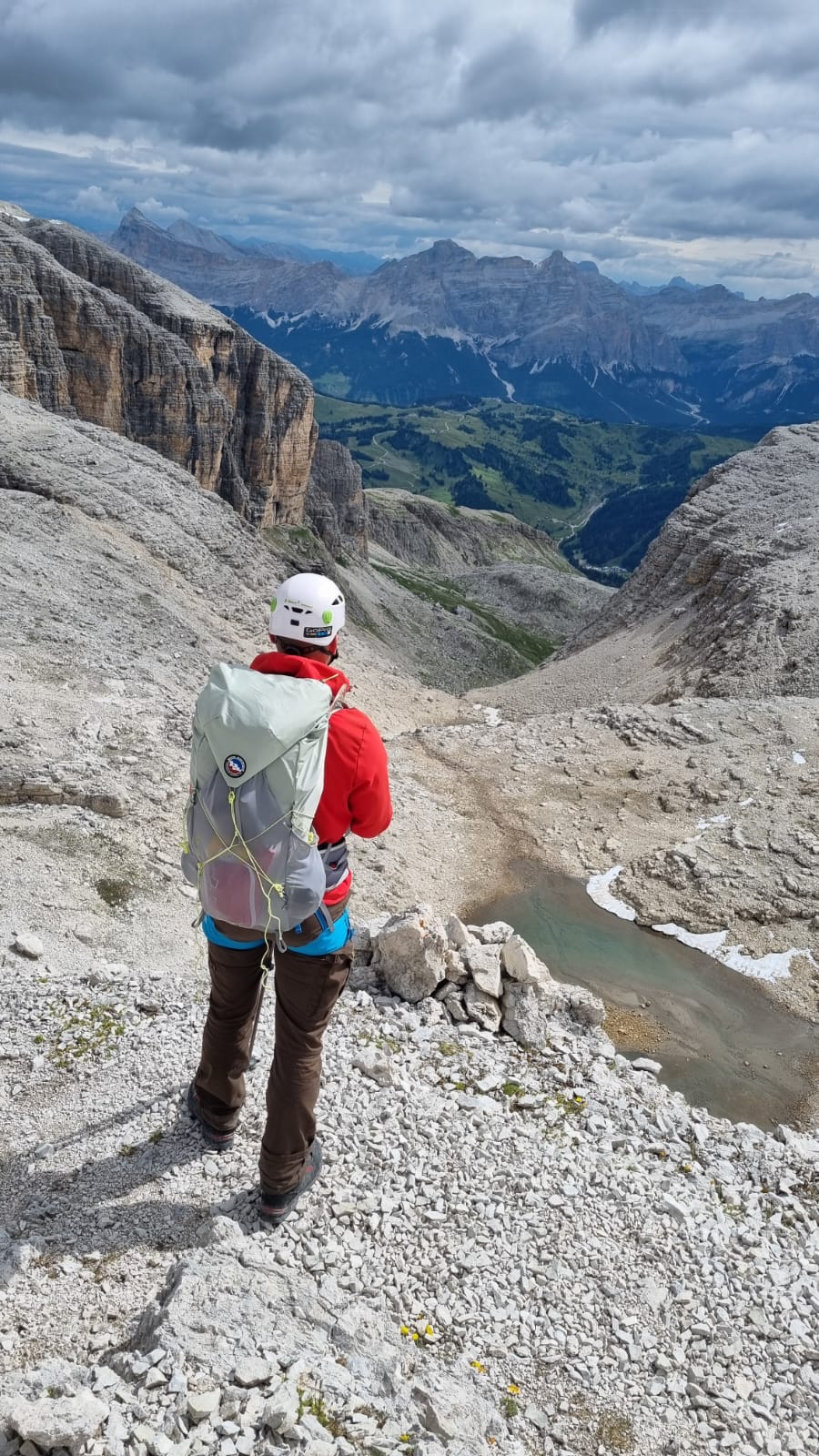 Gepackt mit circa 25l für den Klettersteig