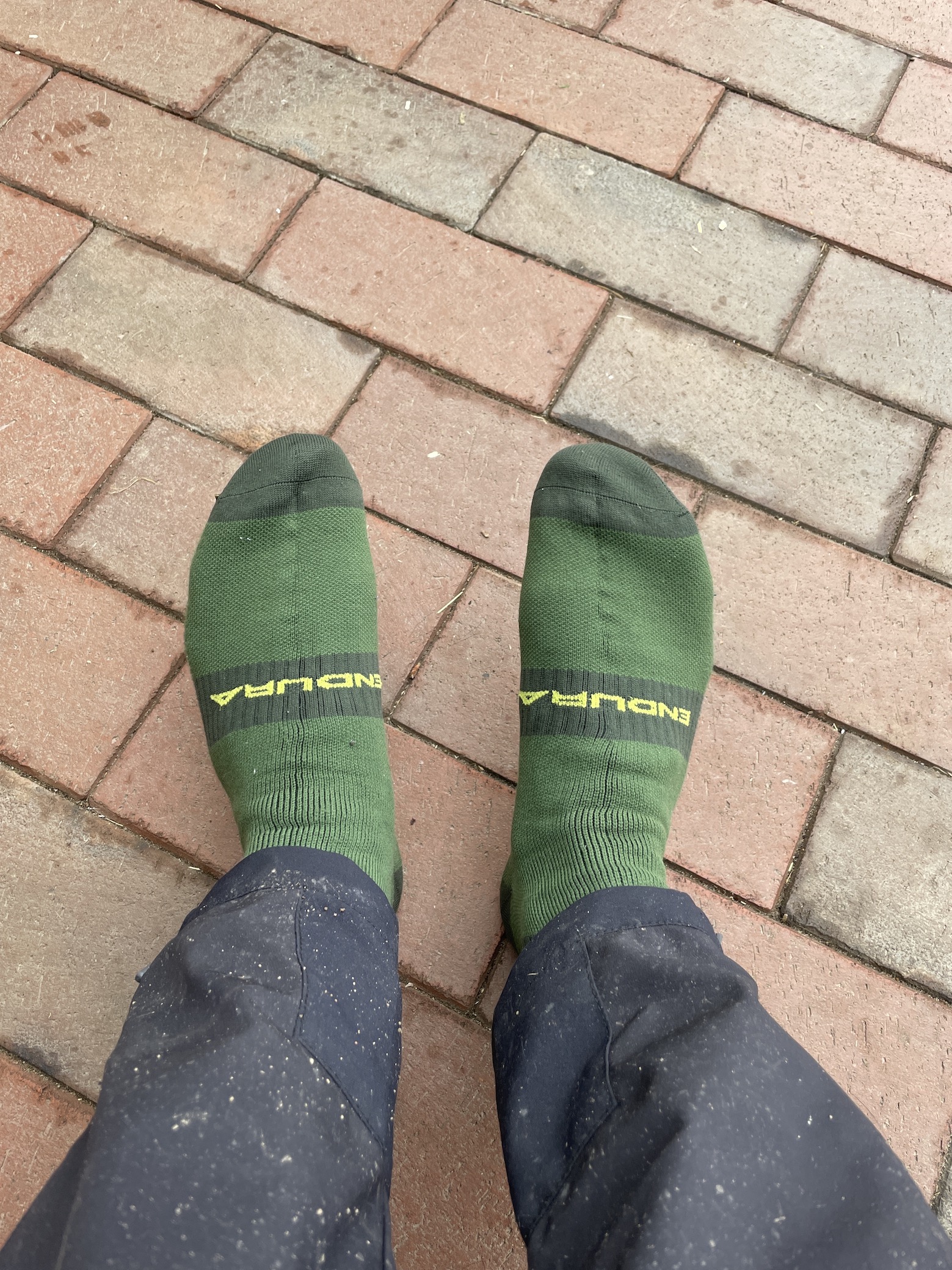 Socken angezogen