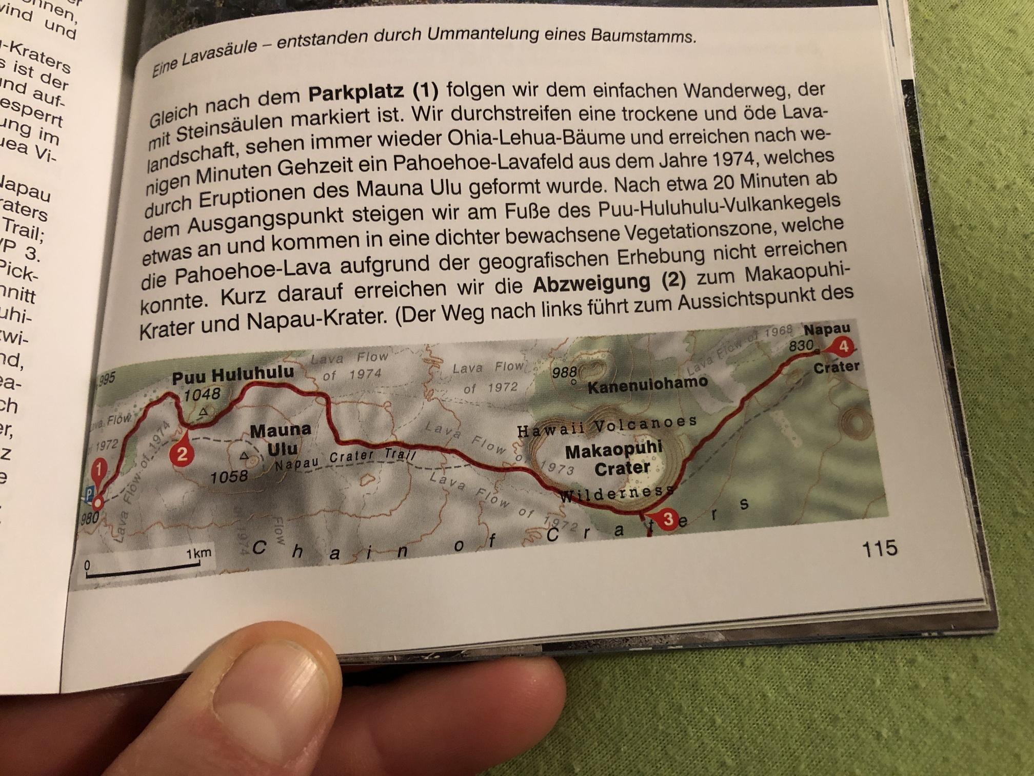 Kartenausschnitt einer Tour