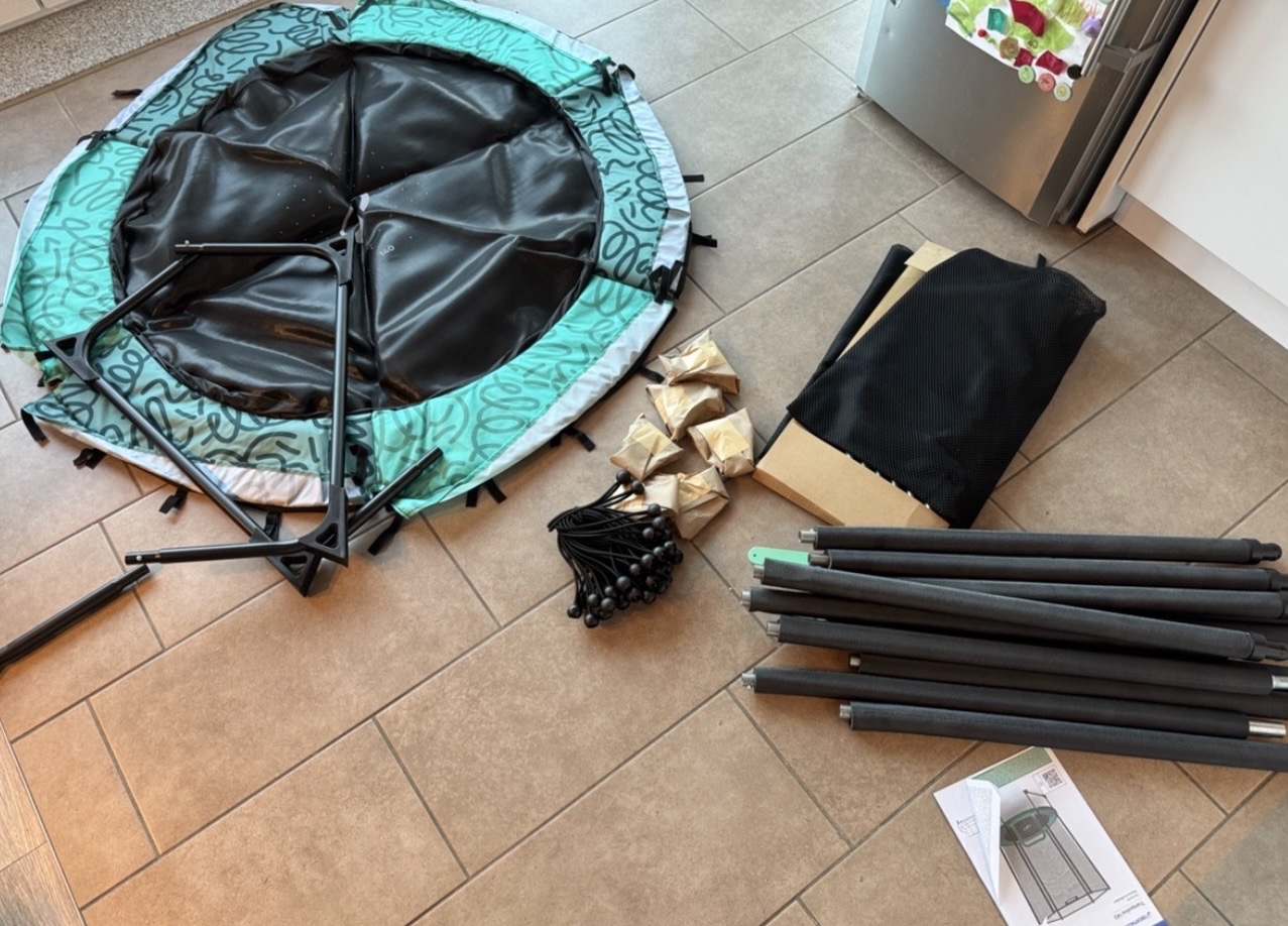 DOMYOS Trampolin Indoor mit Sicherheitsnetz