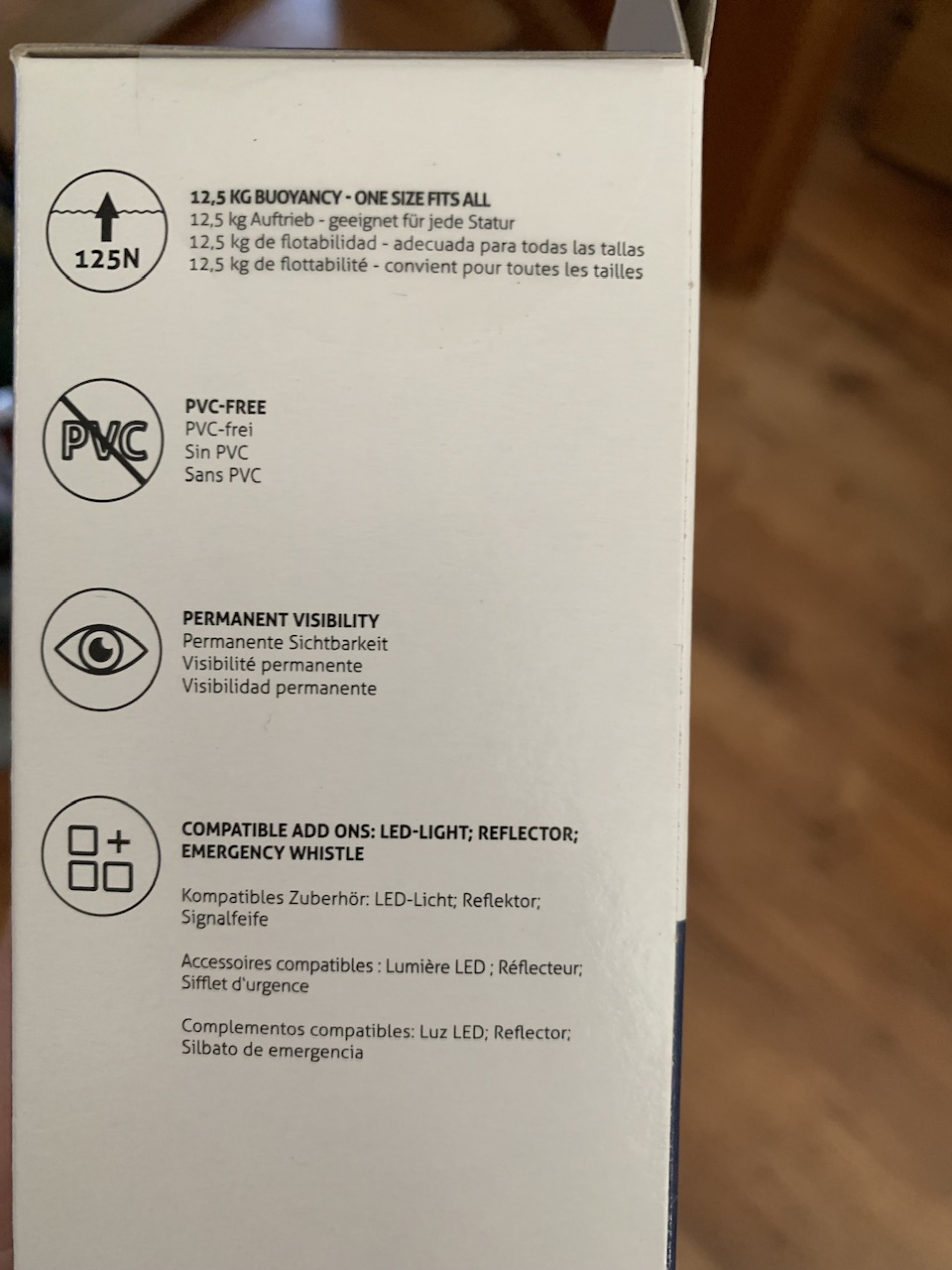 Technische details auf der Box