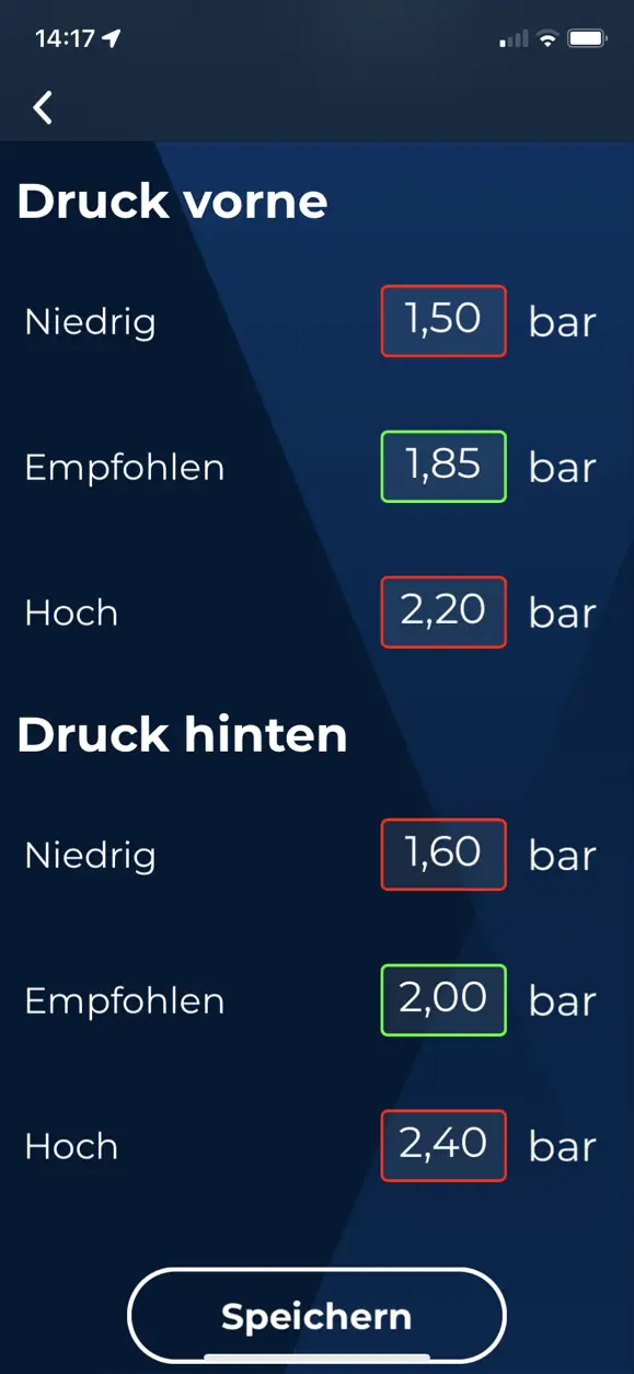 Grenzwerte einstellen