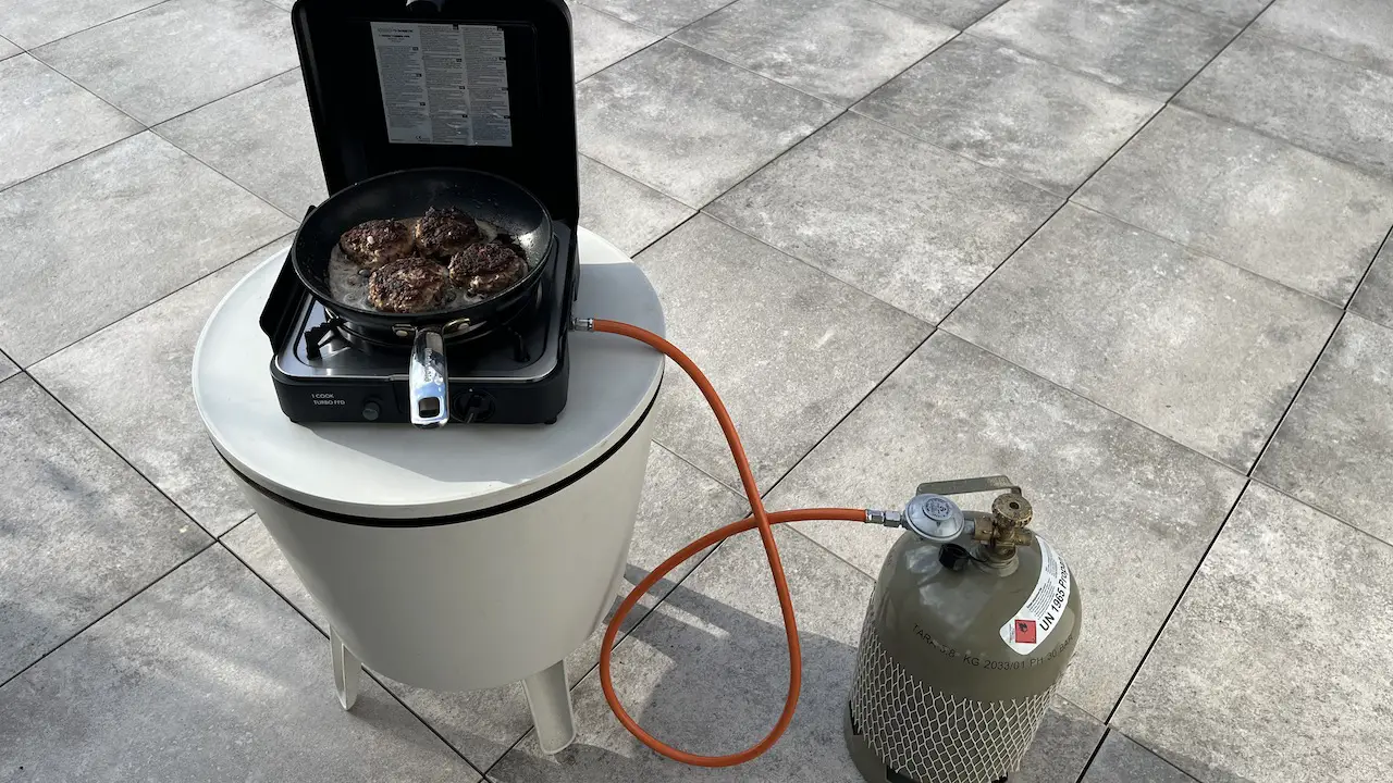 Betrieb mit Pfanne
