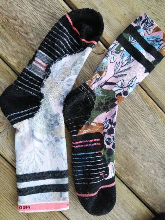 Socken richtig und verkehrt
