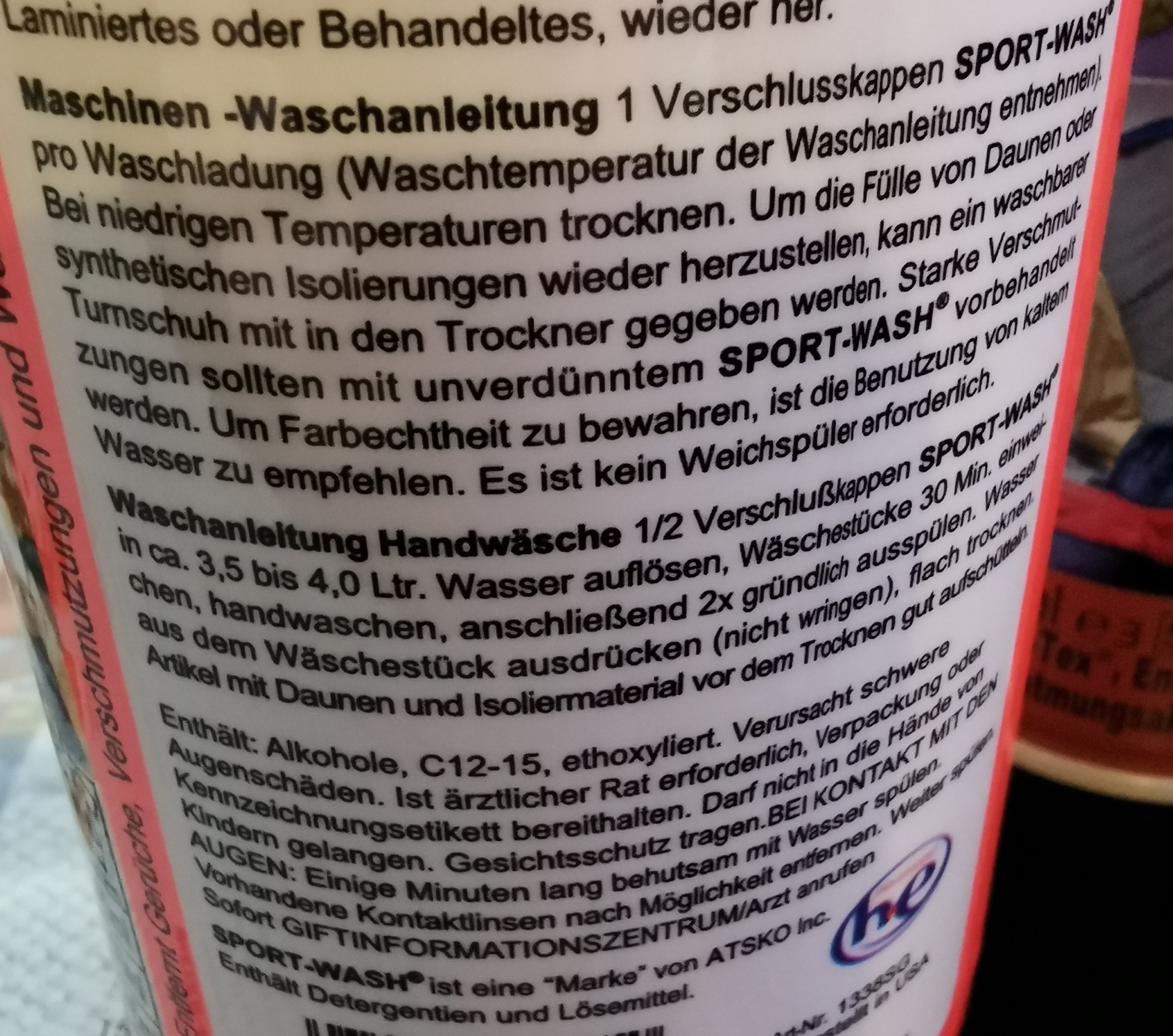 Waschmaschine und Handwäsche Anleitung