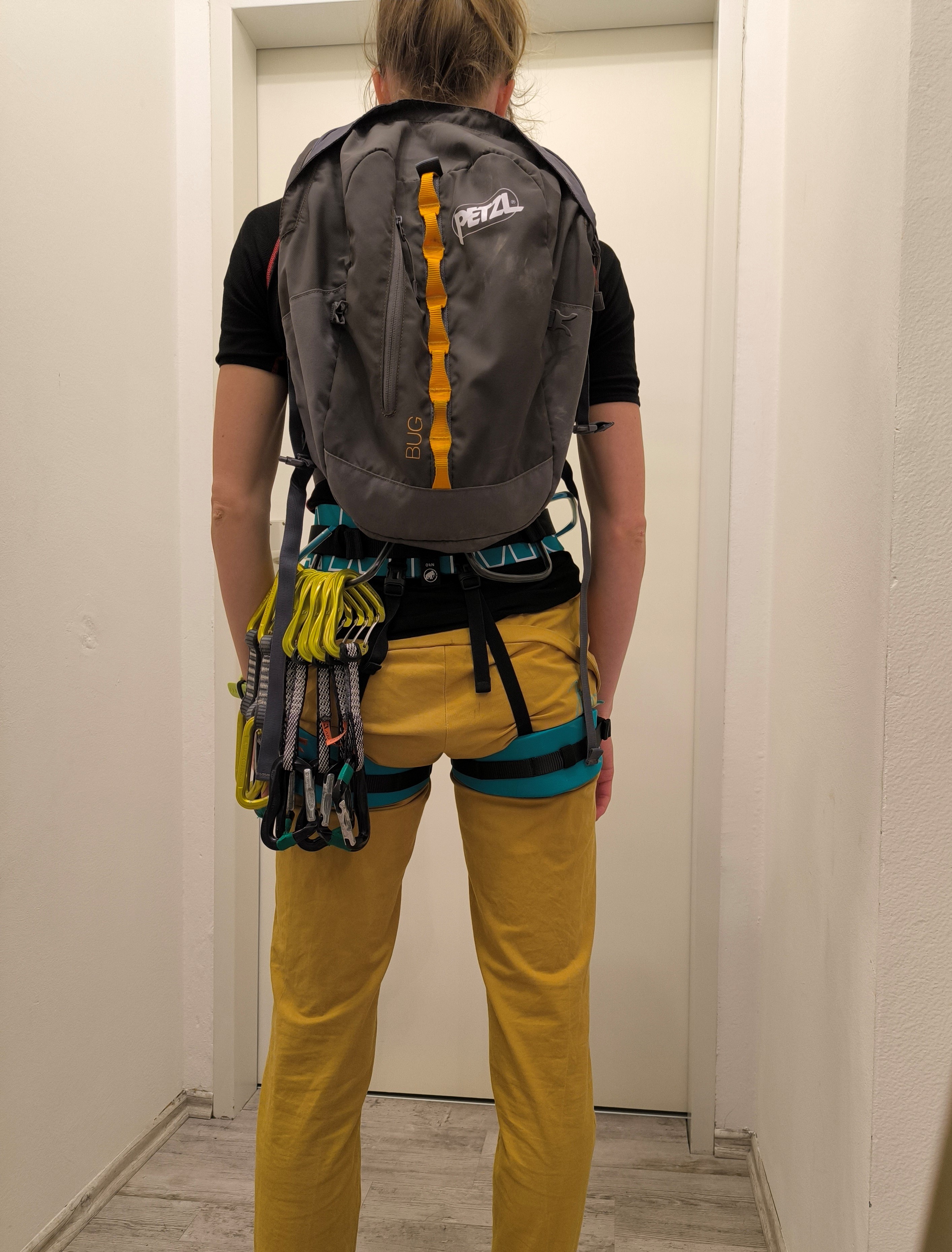 mit Kletterrucksack
