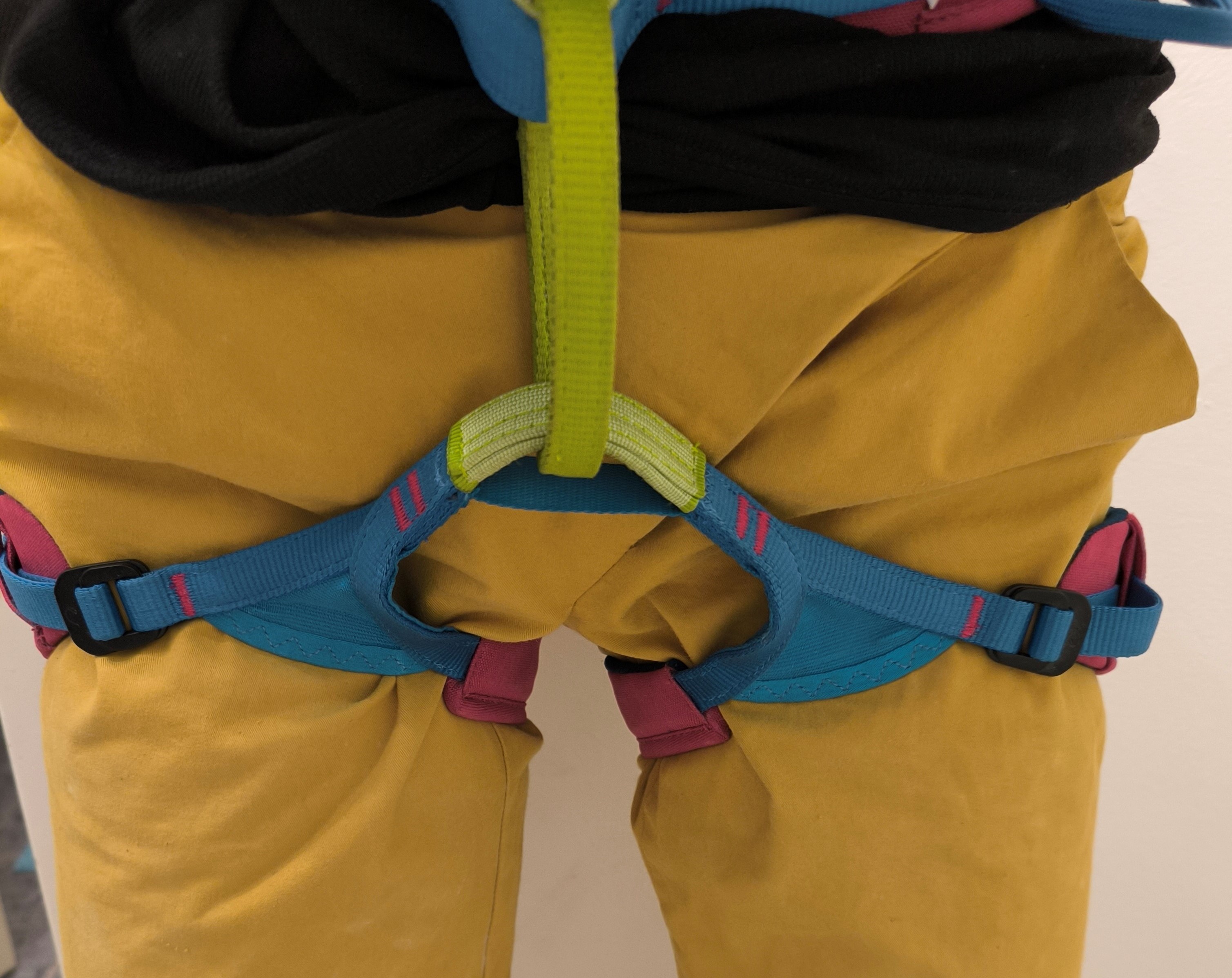 Im Vergleich dazu der Gurt von Edelrid
