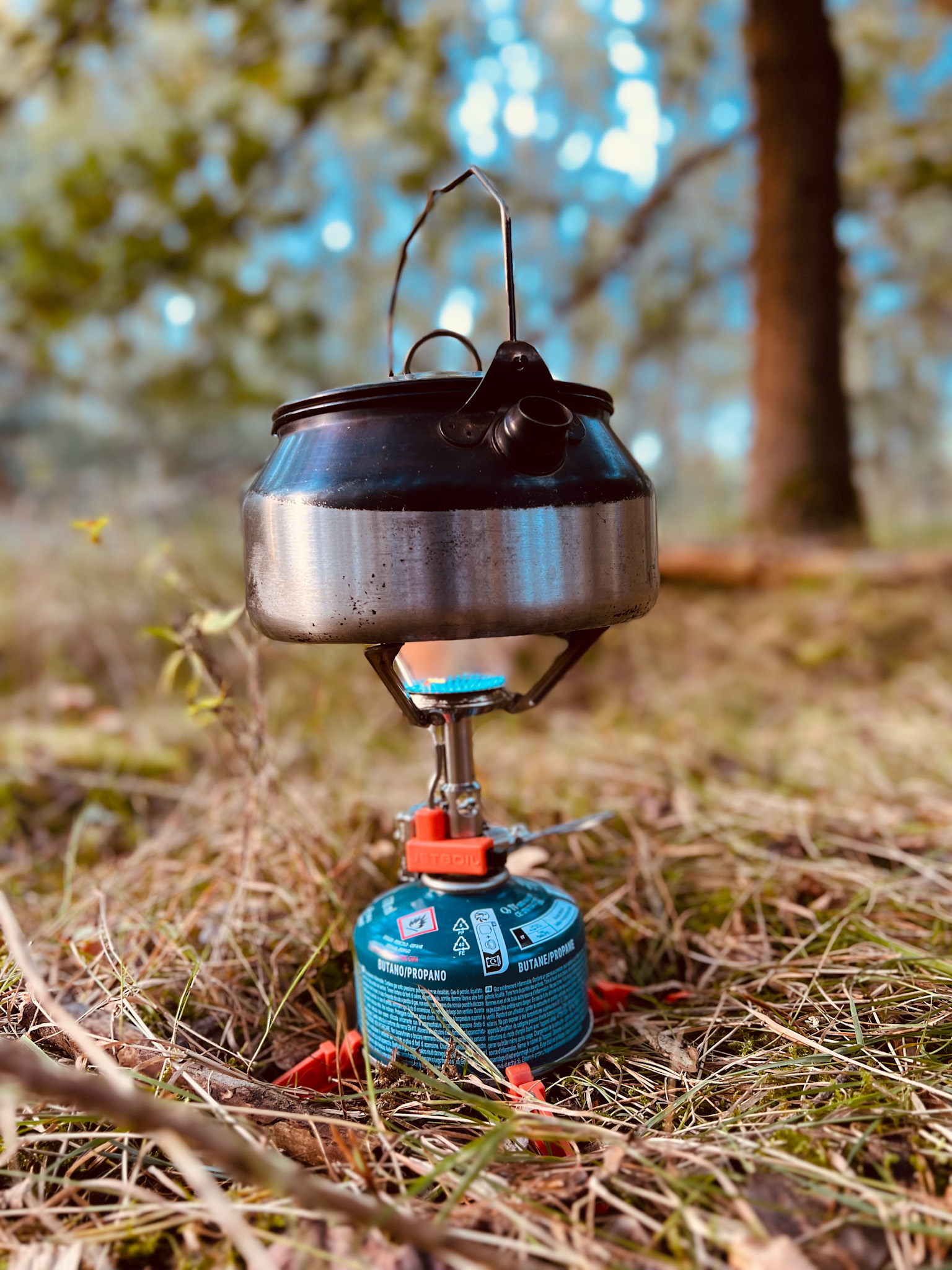 Kaffee kochen im Wald