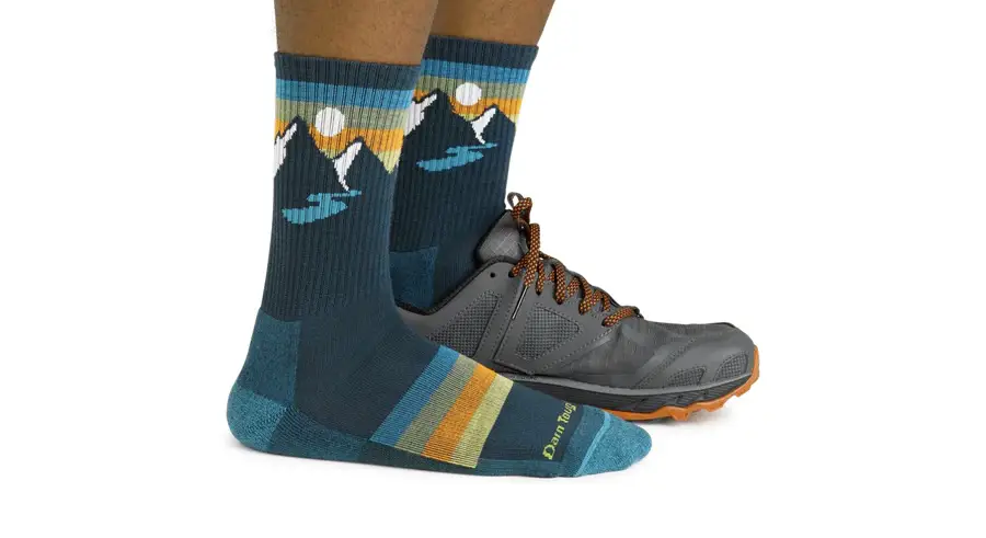 Socken angezogen