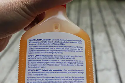 Flasche hinten