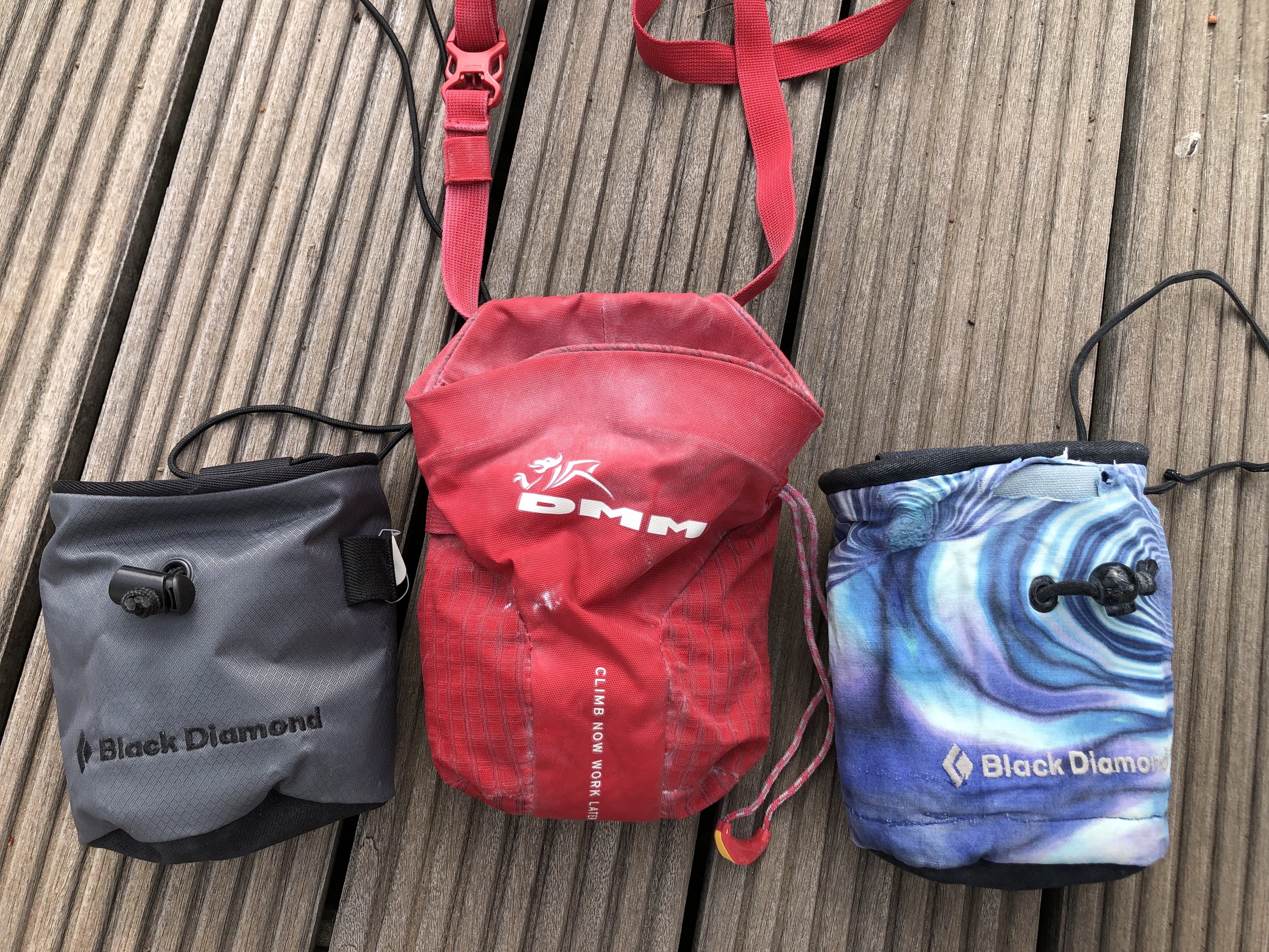 Größenvergleich verschiedener Chalkbags