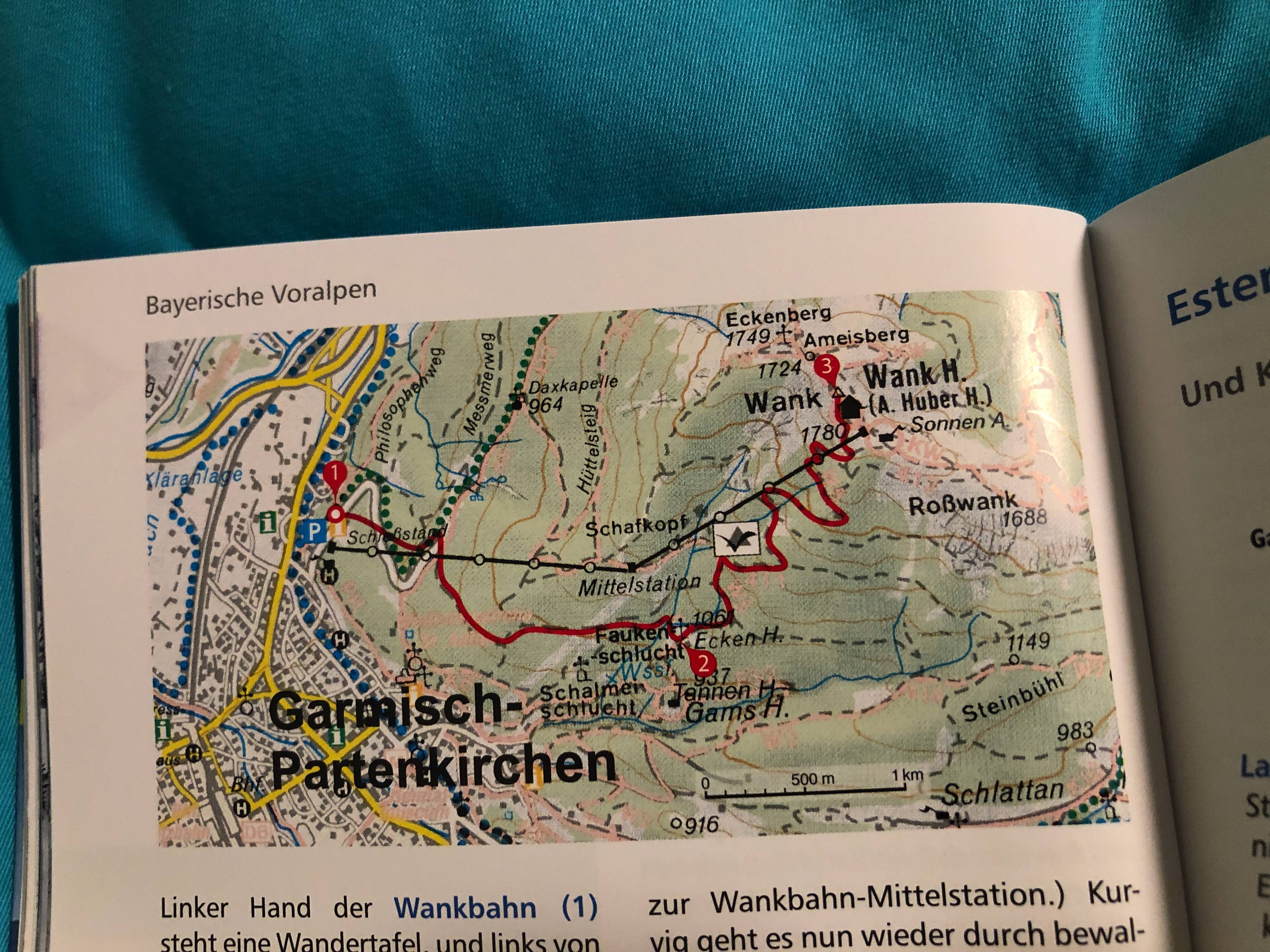 Der Kartenausschnitt zur Wank Tour