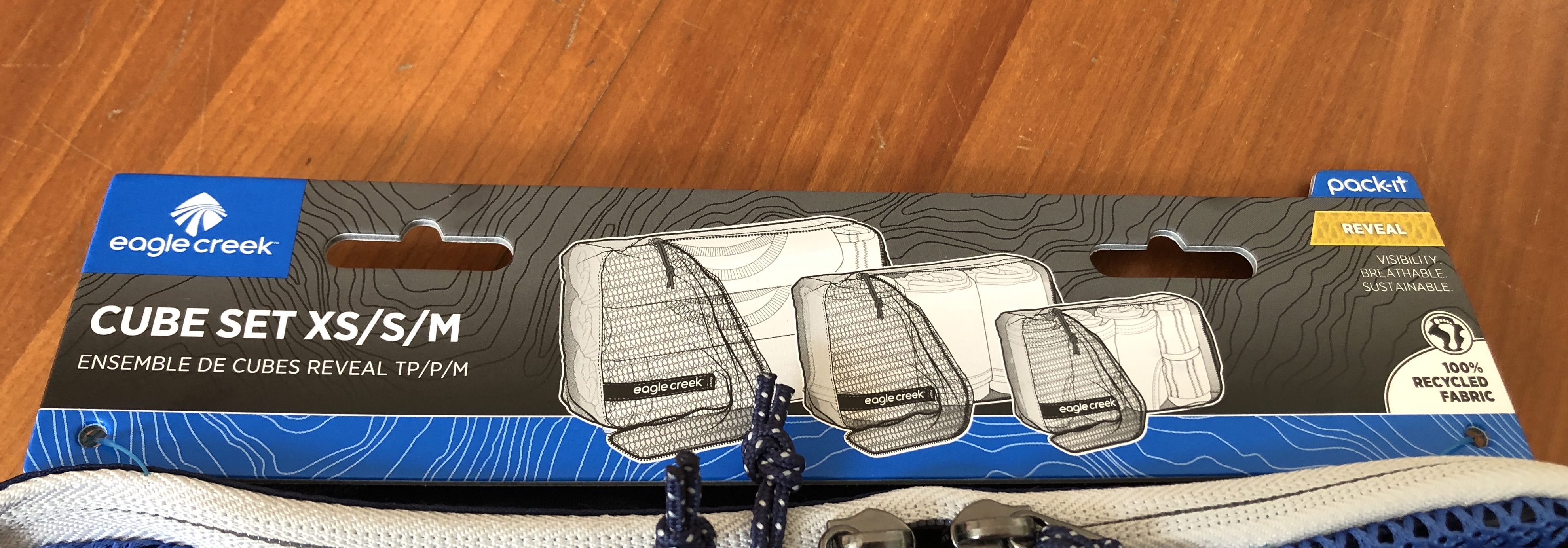 Die Beschreibung der Größen auf der Verpackung