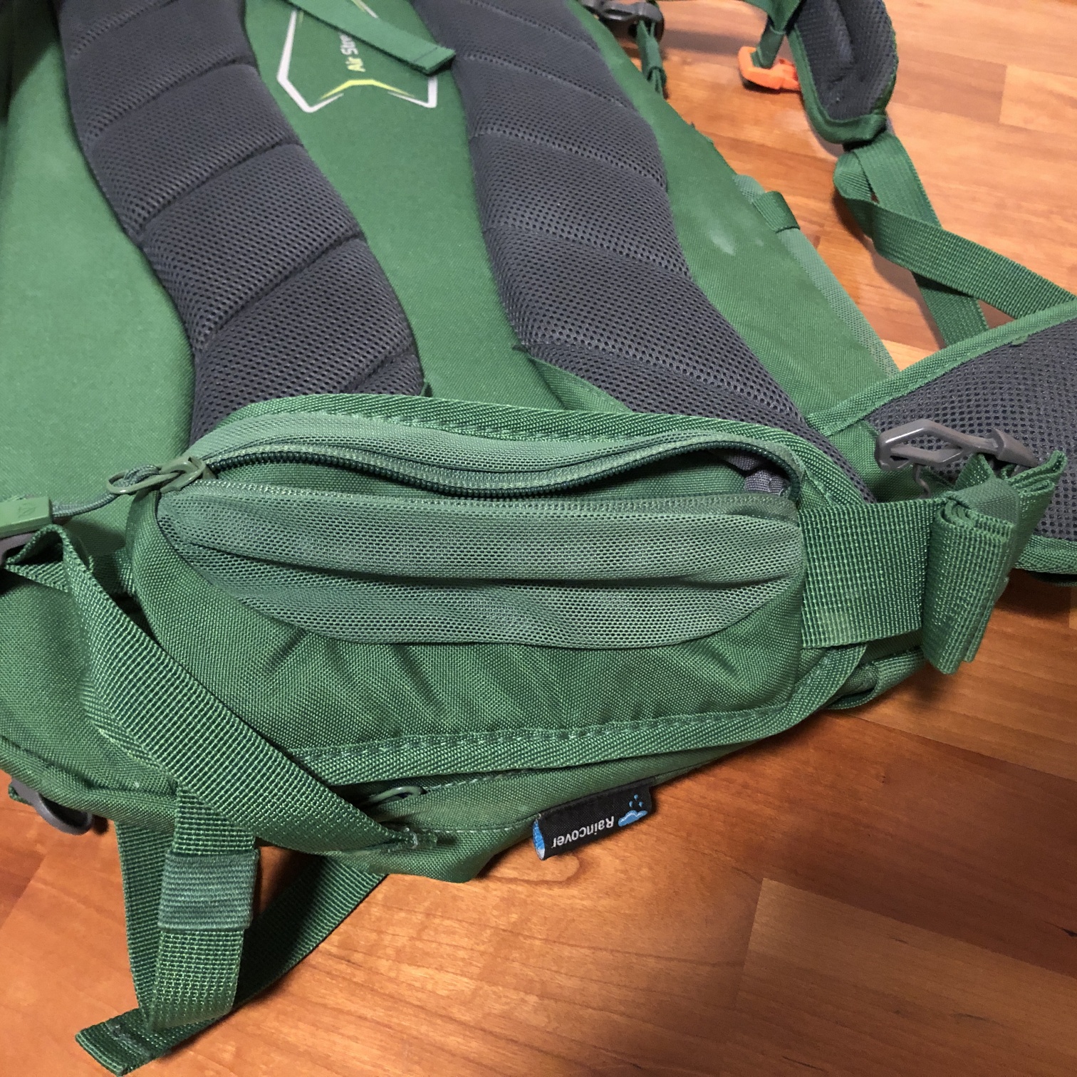 Die Tasche am Hüftgurt