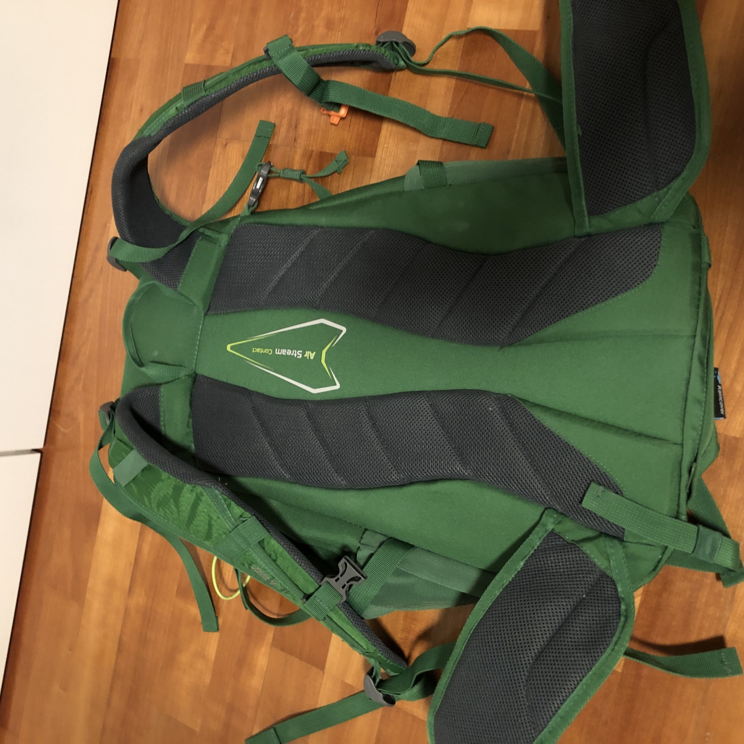 Das Rückenteil des Rucksacks