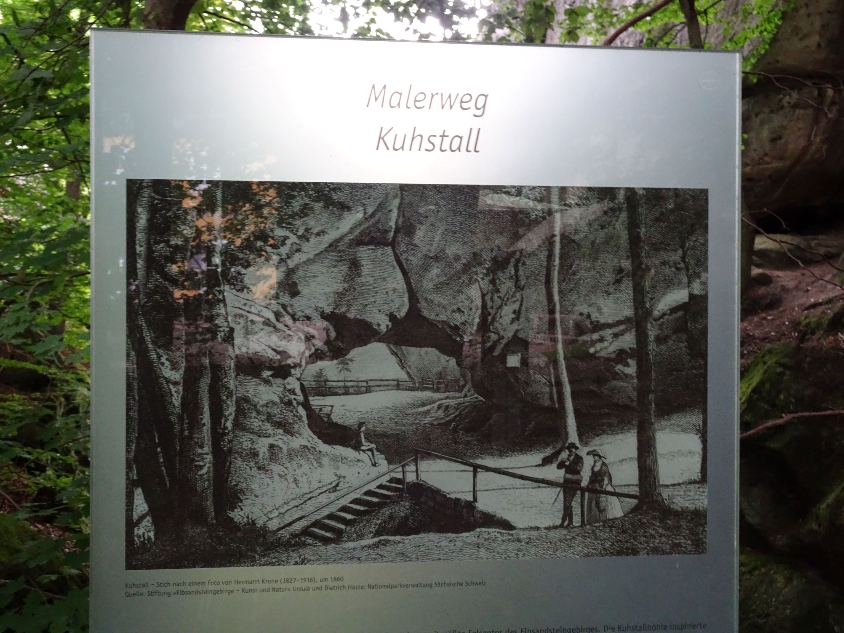 Schild Malerweg Kuhstall