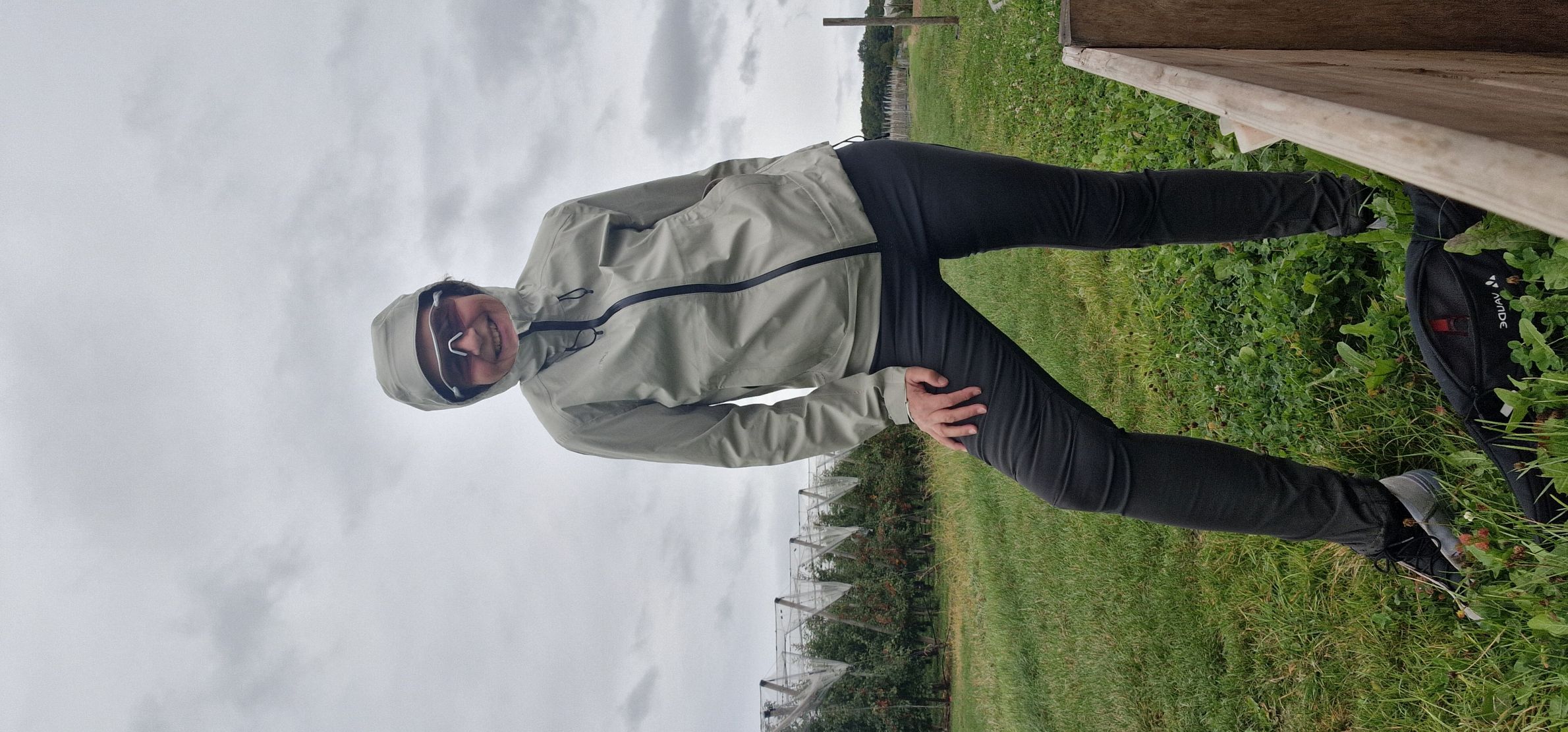 Regenjacke im Einsatz