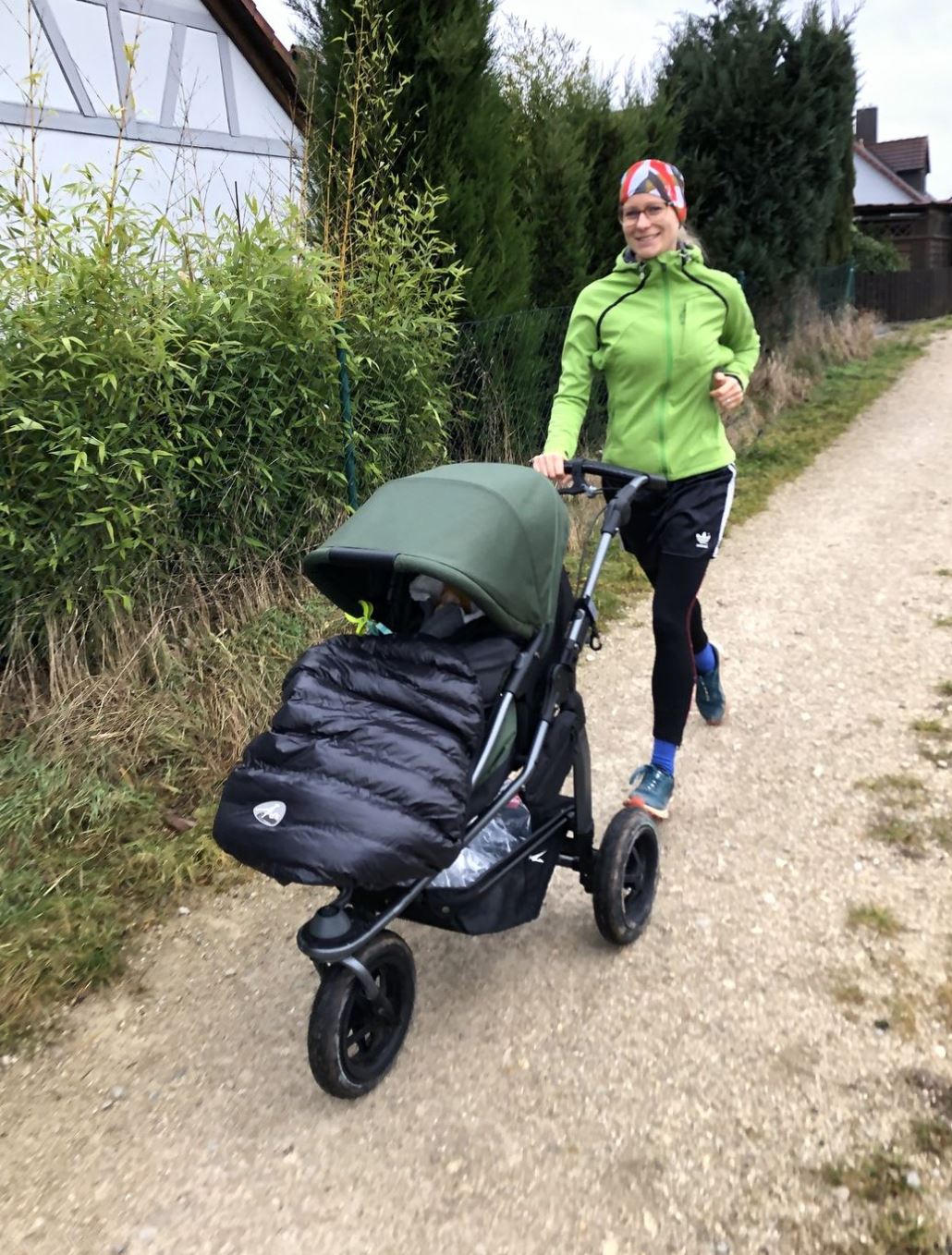 Softshelljacke über dem Shirt - mein übliches Laufoutfit im Winter