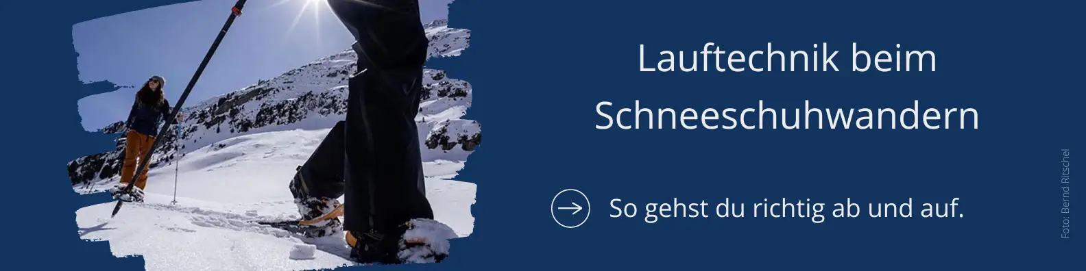 Lauftechnik mit Schneeschuhen