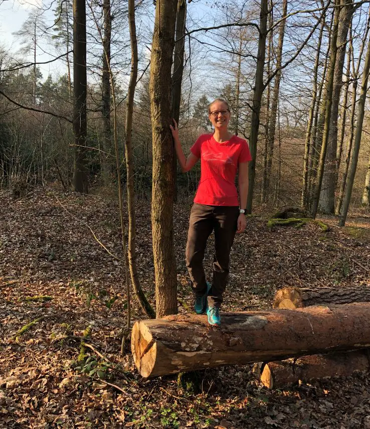 auf dem Weg zum Kletterfelsen