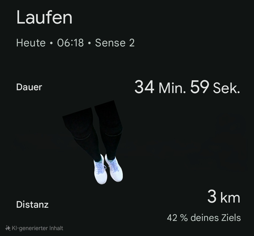 Jeden Morgen vor der Arbeit laufe ich 3km mit den Ghost Max 3.