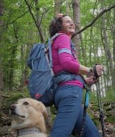 Mit Joggingleine um den Bauch durch den Naturpark Siebengebirge und beide Hände frei