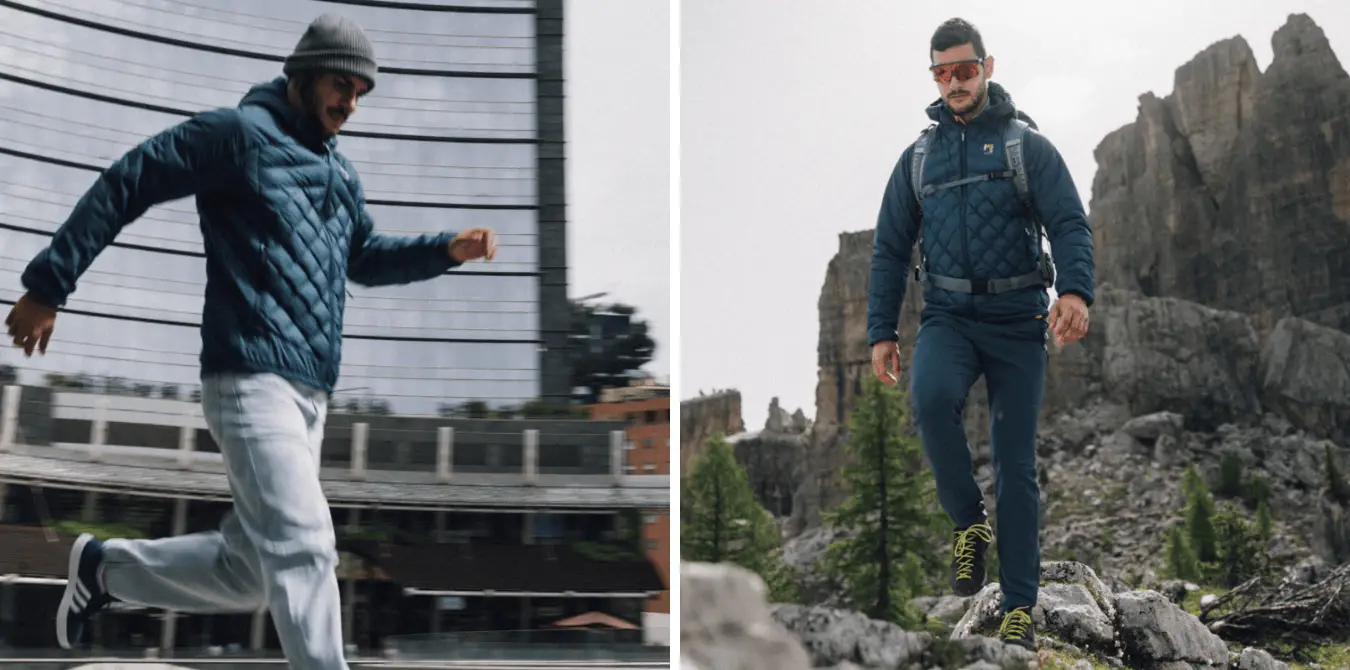 Karpos Lastei, Hybridjacke im Zwiebelprinzip