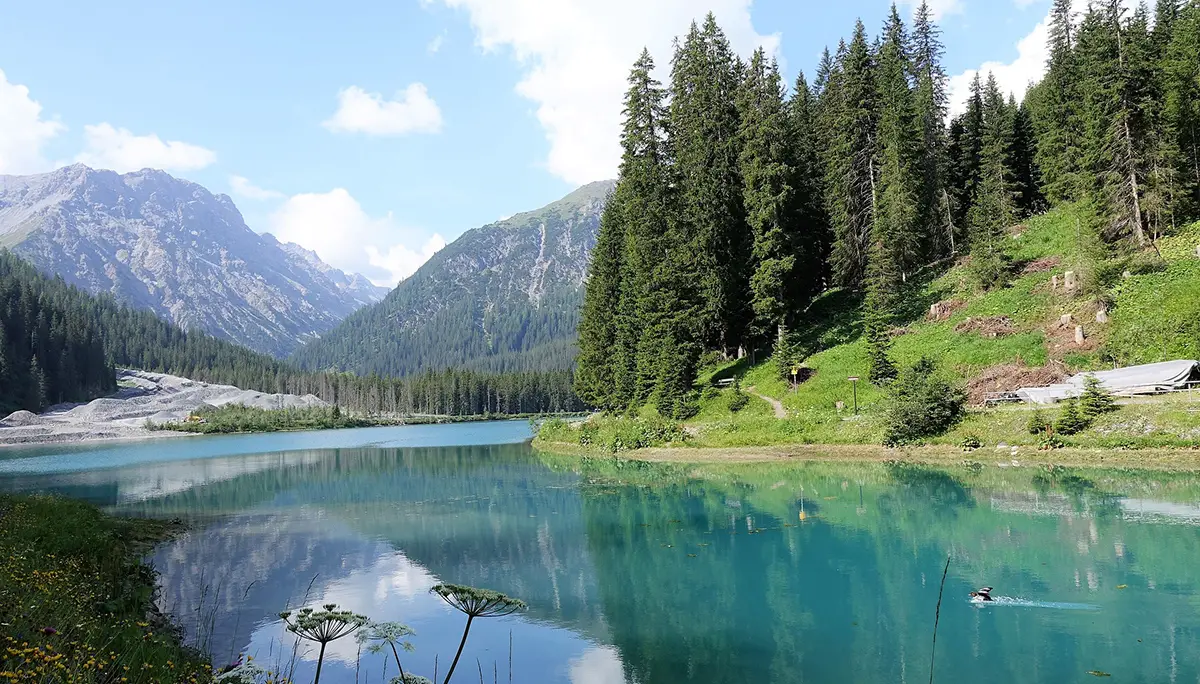 Seepanorama, Graubünden, Schweiz