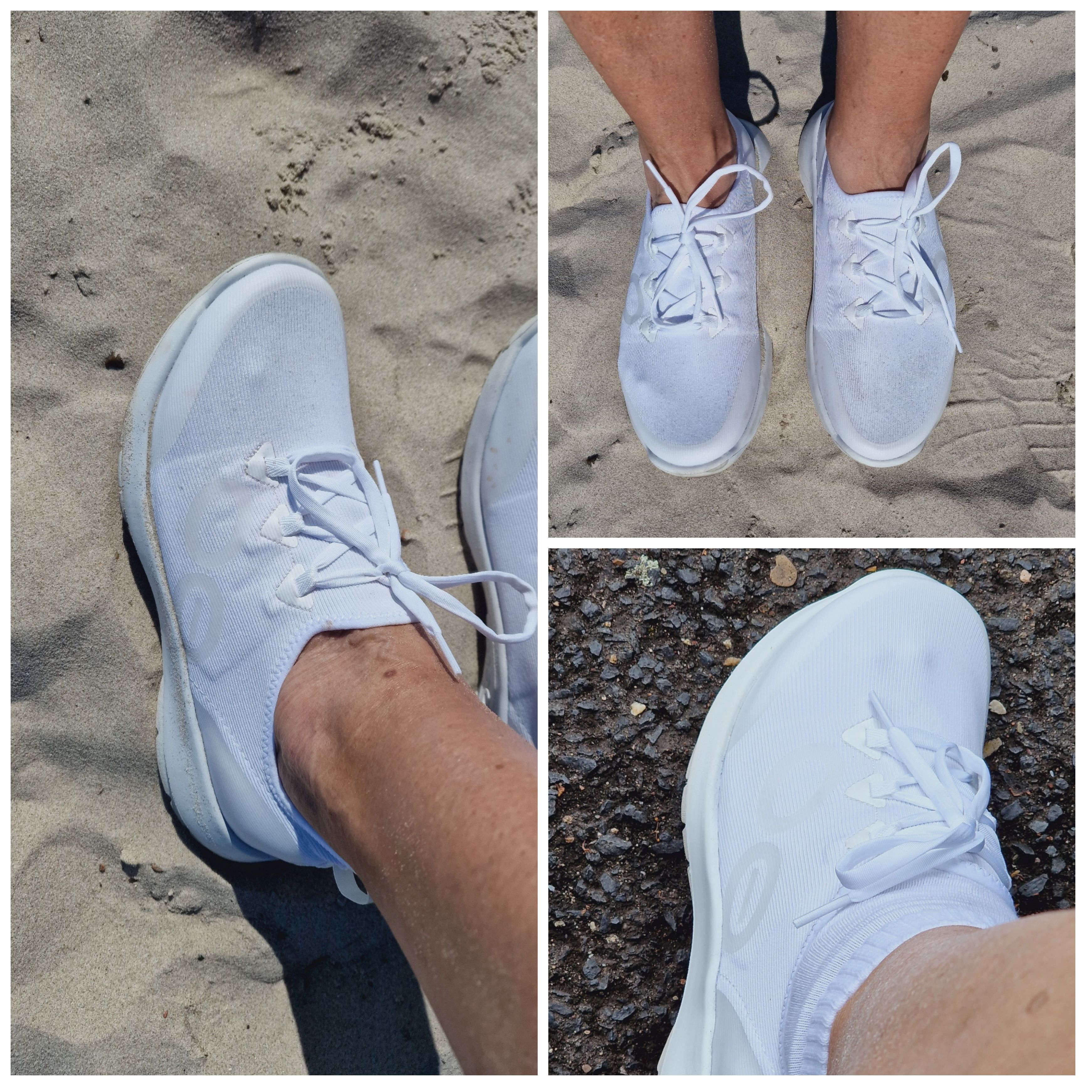 Ein toller Sommerschuh. der mit dezentem Logo in reinem Weiß oder auch in Schwarz-Weiß zu fast allen Looks passt