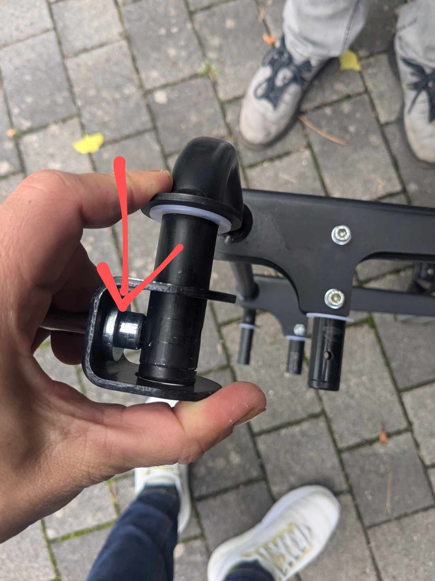 Man sieht die falsche Unterlegscheibe