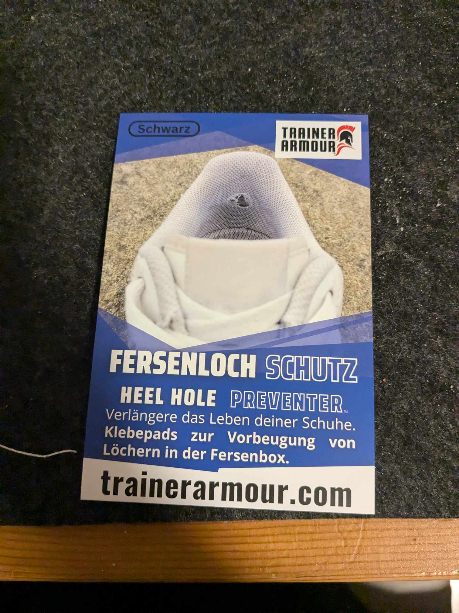 Man sieht die Verpackung 