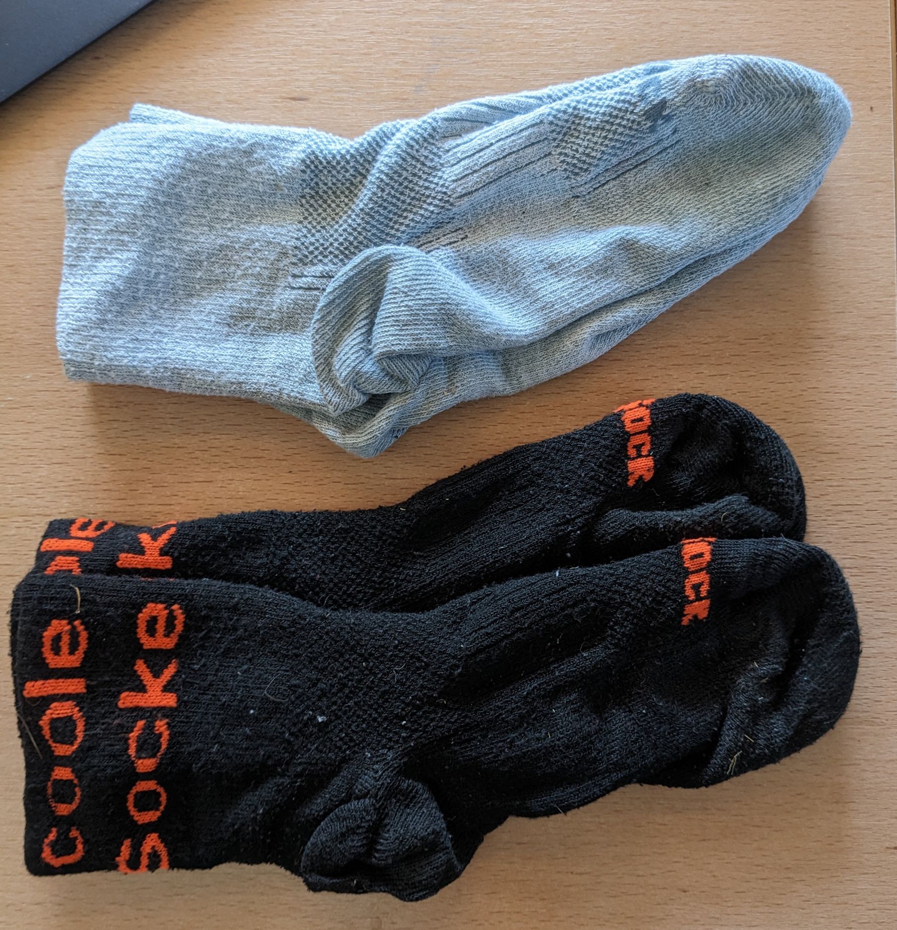 Socken nach dem Waschen