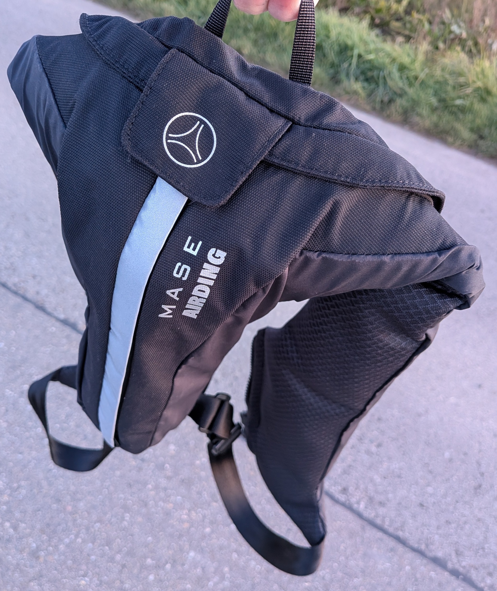 Rucksack von hinten betrachtet