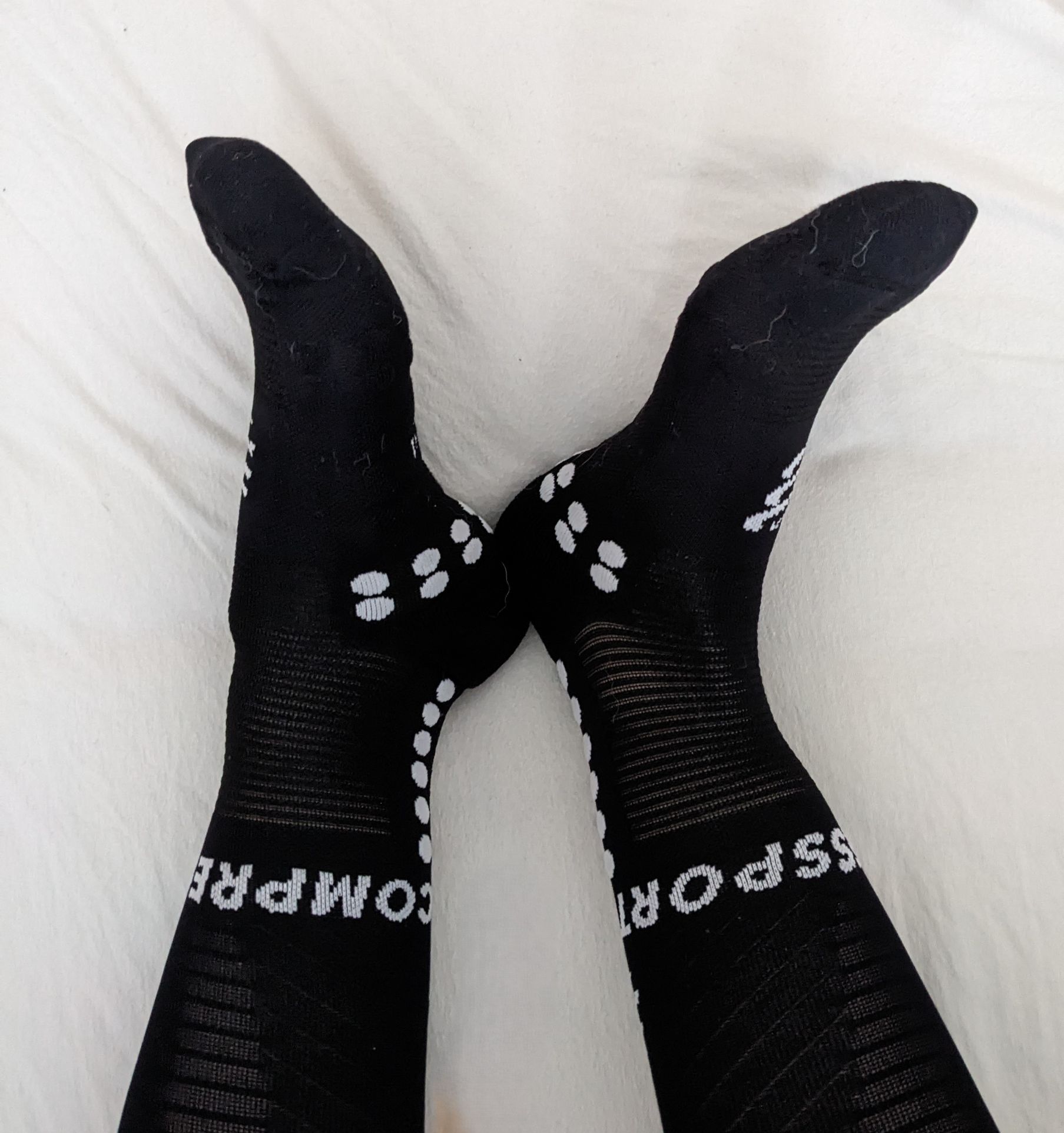 Socken am Bein