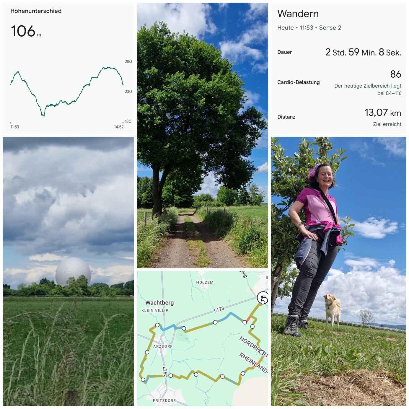 Egal ob Sonne, Regen und alles zusammen, wir sind immer viele Kilometer unterwegs