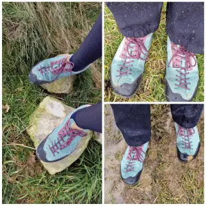 Rutschige Untergründe oder lockere Böden sind kein Problem für den Barfußschuh von Doghammer.