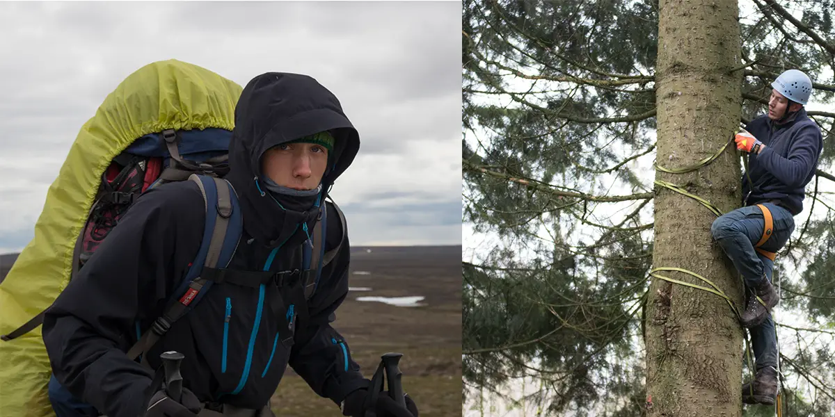 Produkt-Tester TheScout-93 aufm Baum
