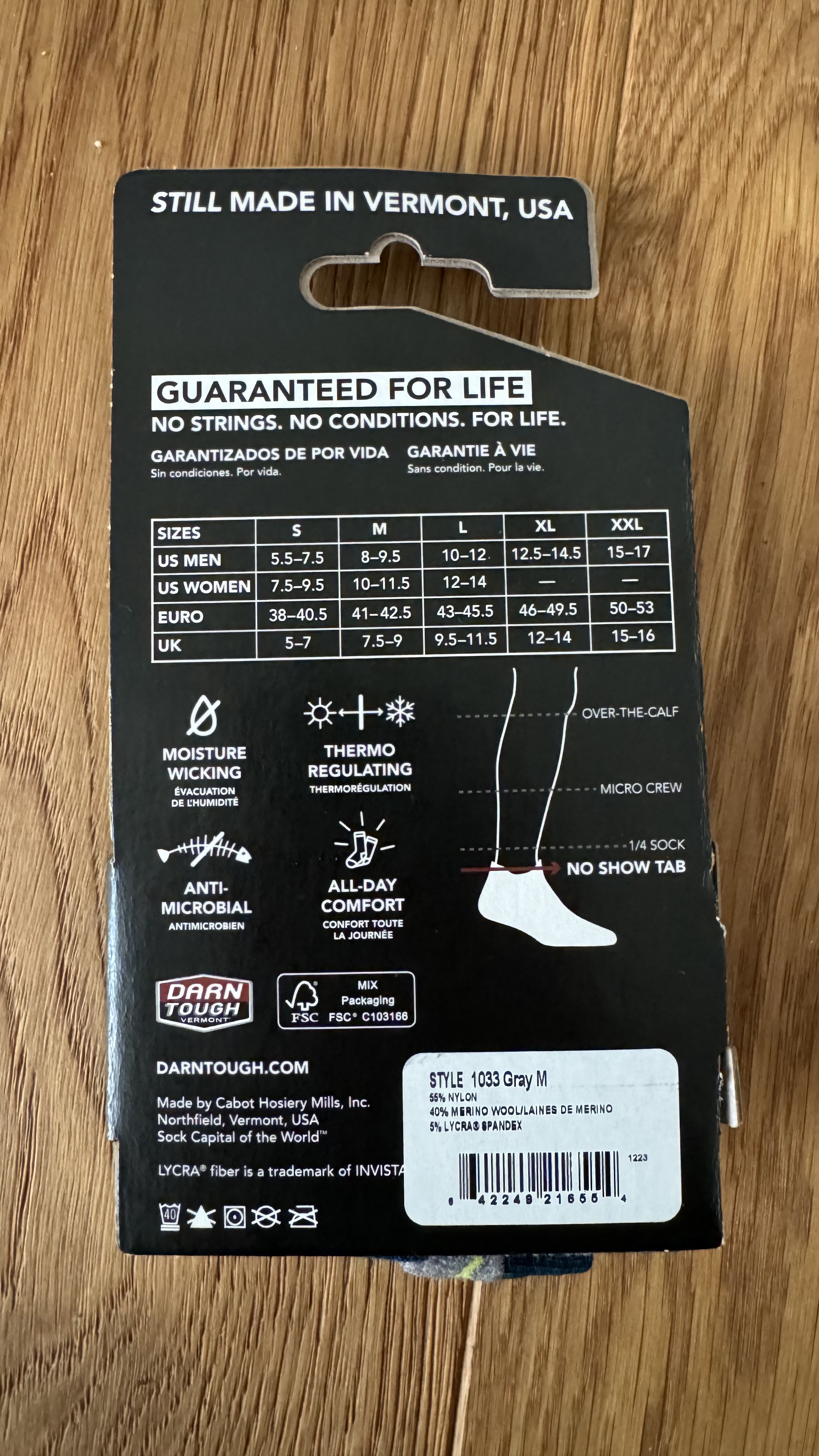 Verpackungsrückseite