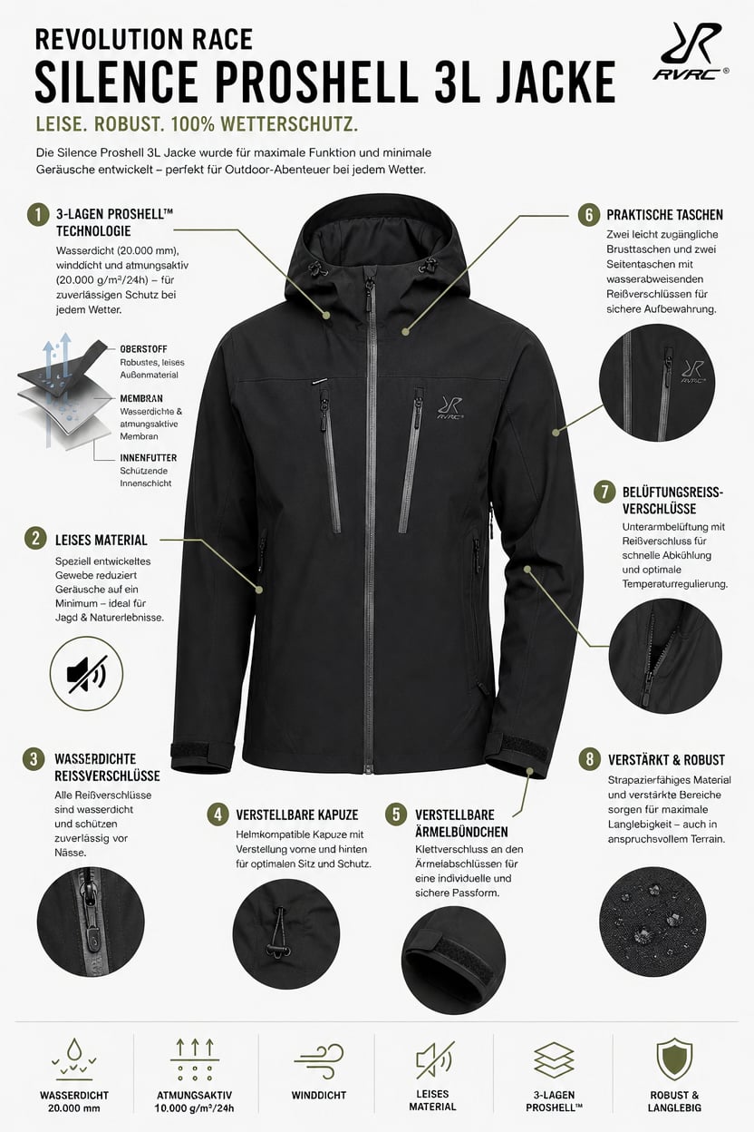 Der kompetente OUTSIDEstories-Test: REVOLUTION RACE Silence Proshell 3L Jacket – unschlagbare Hardshell fü...