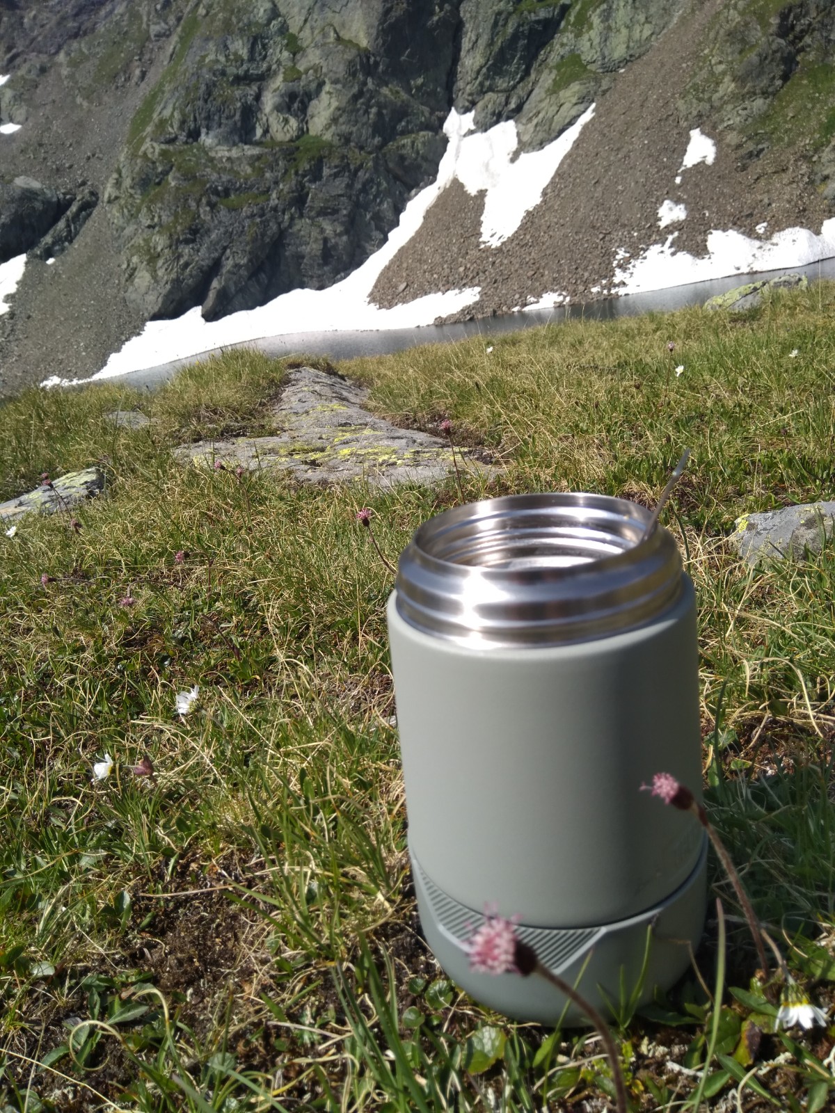 Thermos im Gras am Krummer See