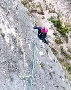 beim klettern