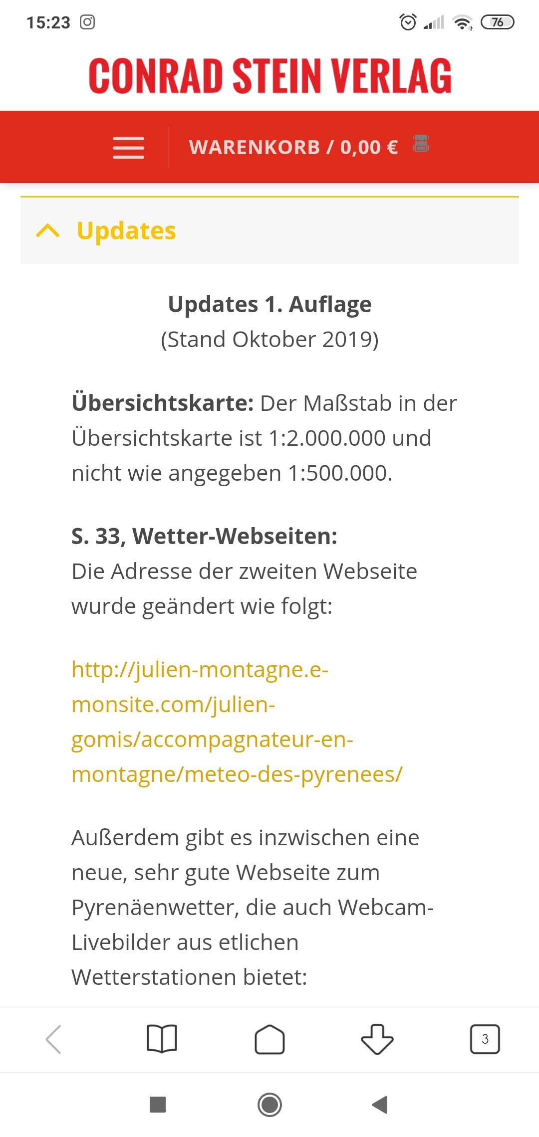 updates homepage