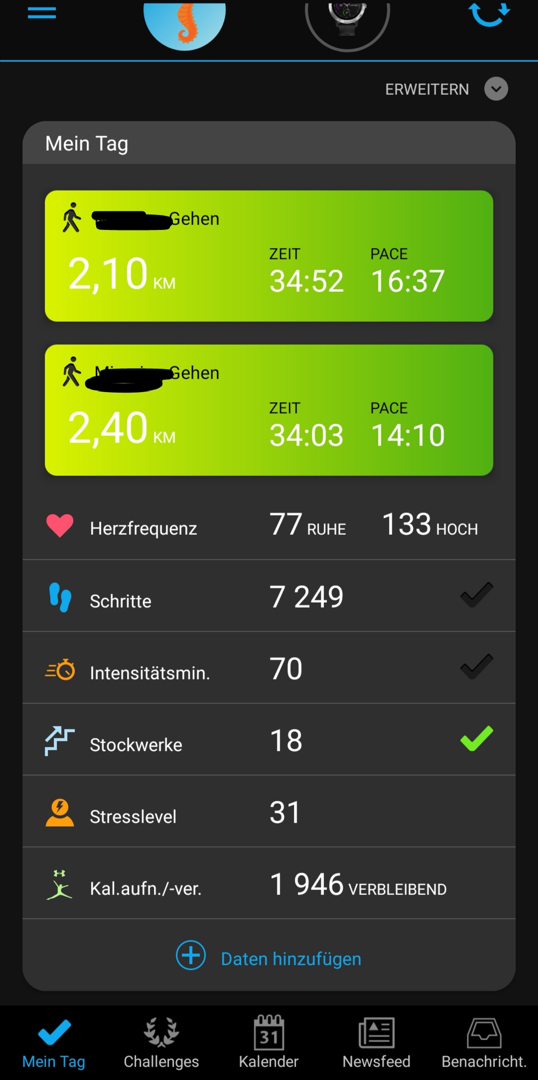 App Anzeige