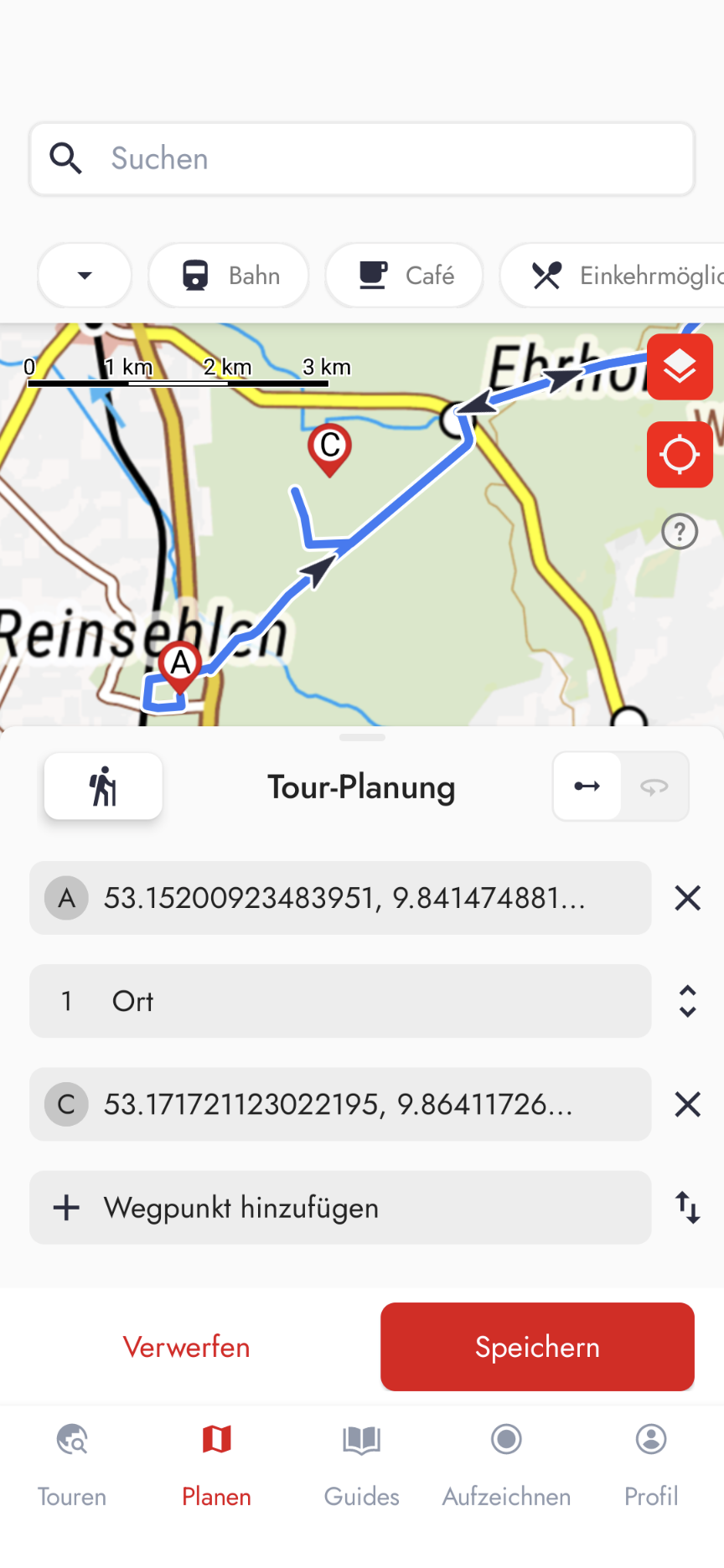 Planung im Handy