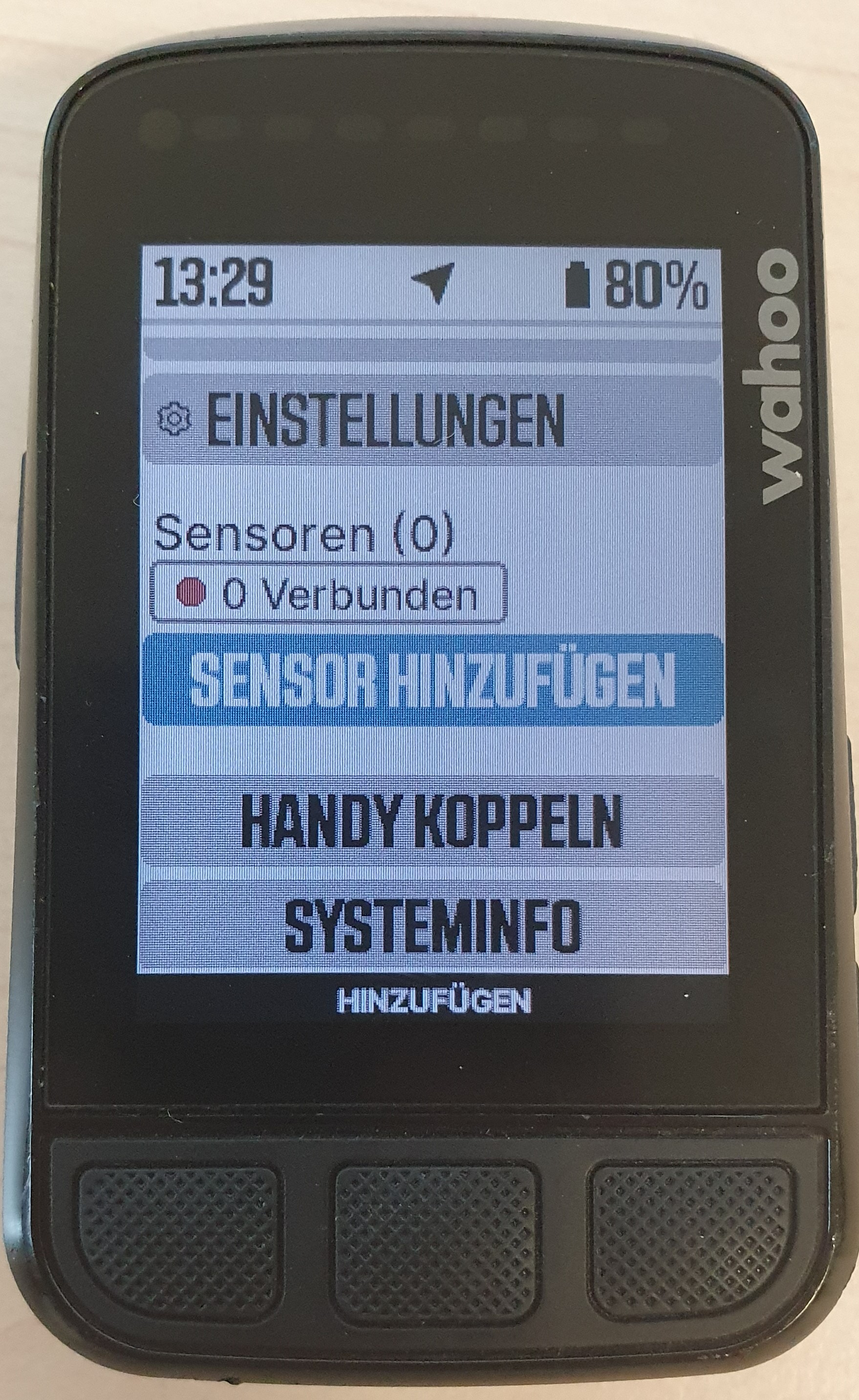 Hinzufügen von Sensoren