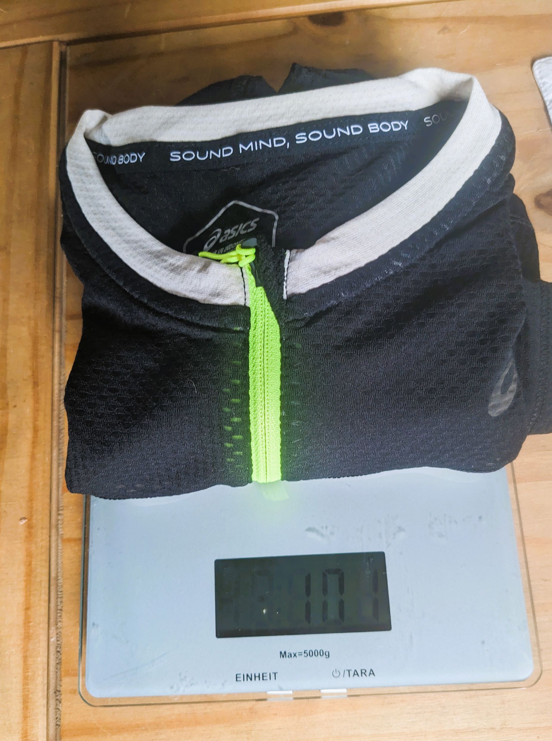 Shirt gewogen