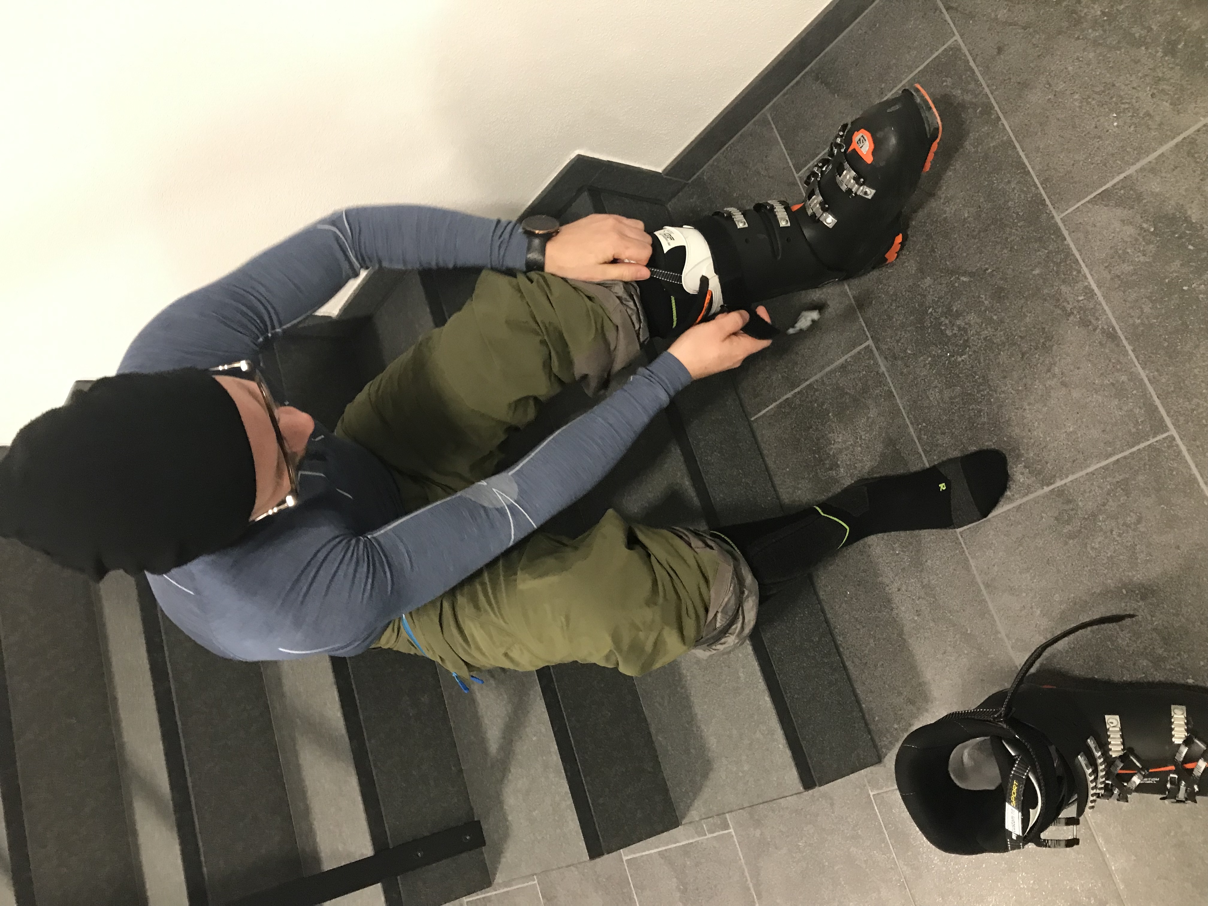 Socken anziehen