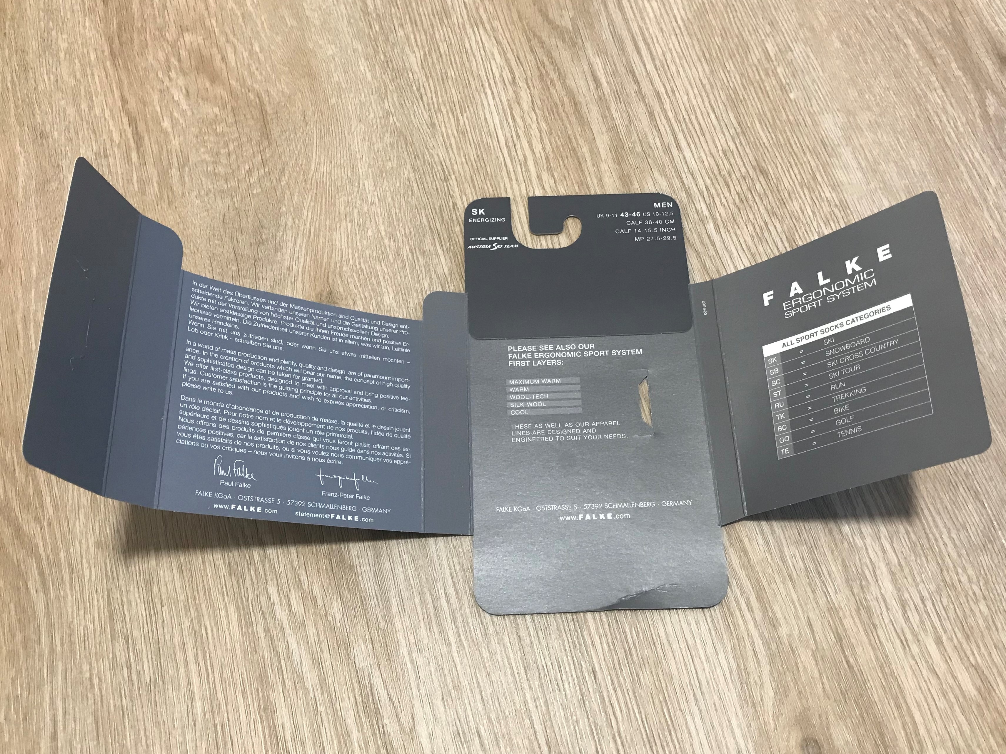 Socken Verpackung