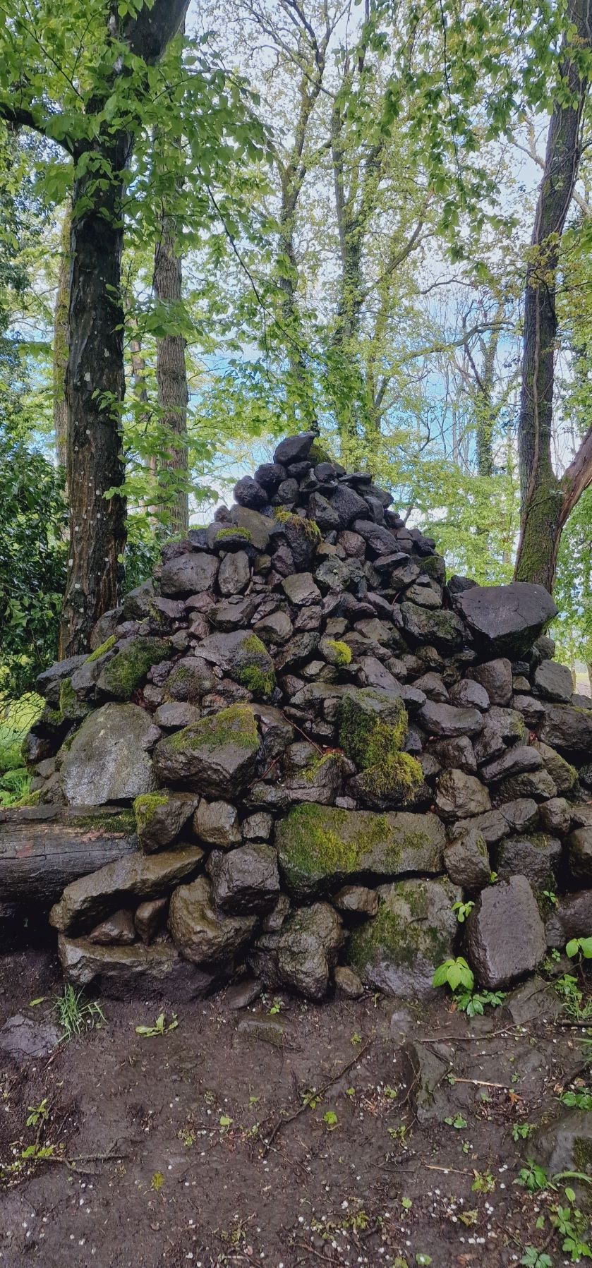 Eine Tour mit den Stöcken im Siebengebirge mit den Trekkingstöcken-Gipfelkreuz- Steinhaufen vom Nonnenstromberg
