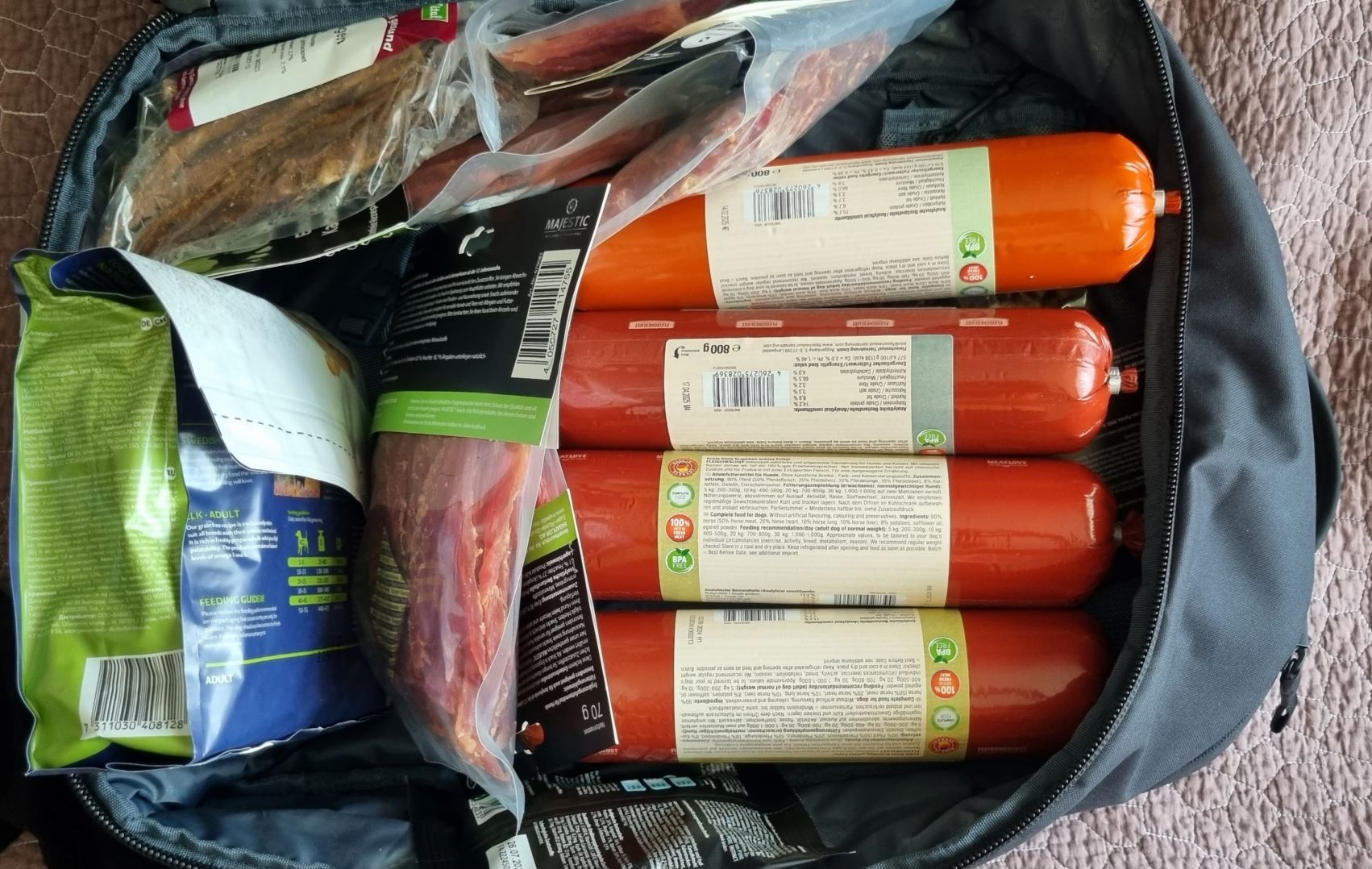 Zweckentfremdet mit zum Einkaufen genommen 
